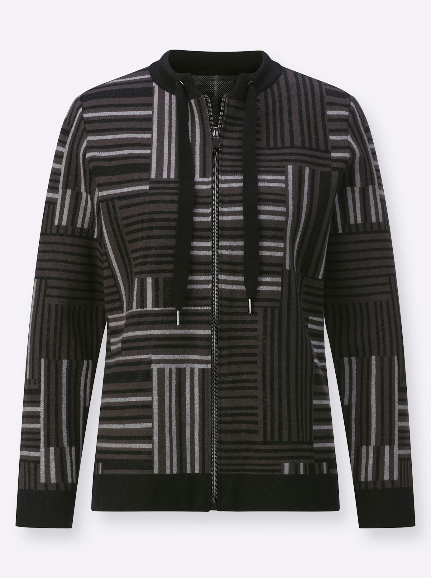 creation L Jacquardstrickjacke