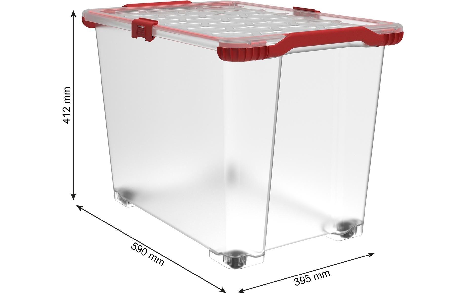 ROTHO Aufbewahrungsbox »EVO TOTAL Transparent, 2 tlg.«, (3 St.)