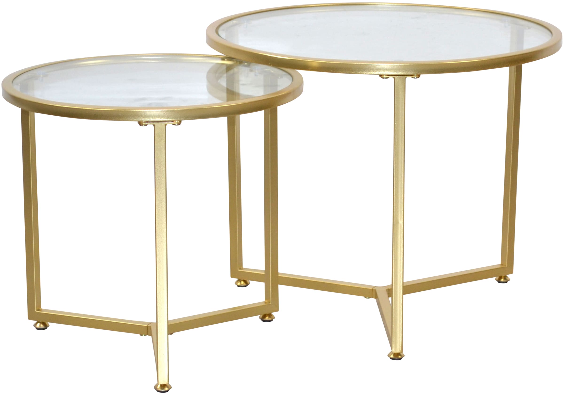 Image of ACTONA GROUP Satztisch "Alina" Set, 2tlg. Set, 2 Stk. tlg. Sicherheits-Klarglasplatte