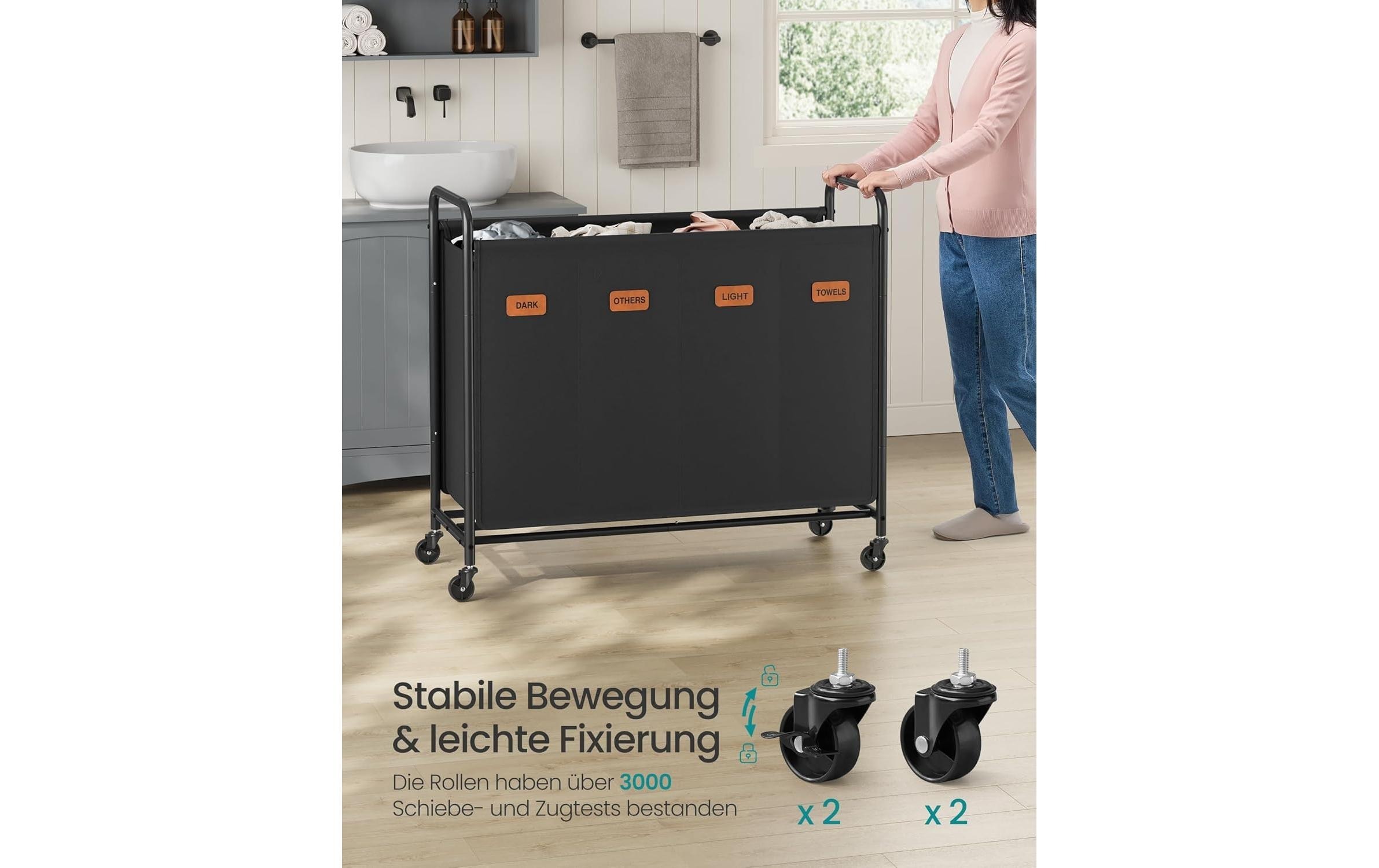 SONGMICS Panier à linge »mit Rädern 200 l«