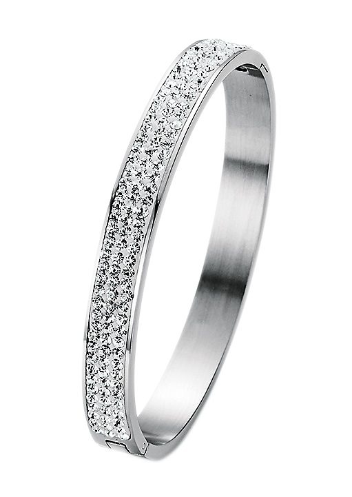 Image of Firetti Armreif »oval, aufklappbar«, mit Kristallsteinen bei Ackermann Versand Schweiz