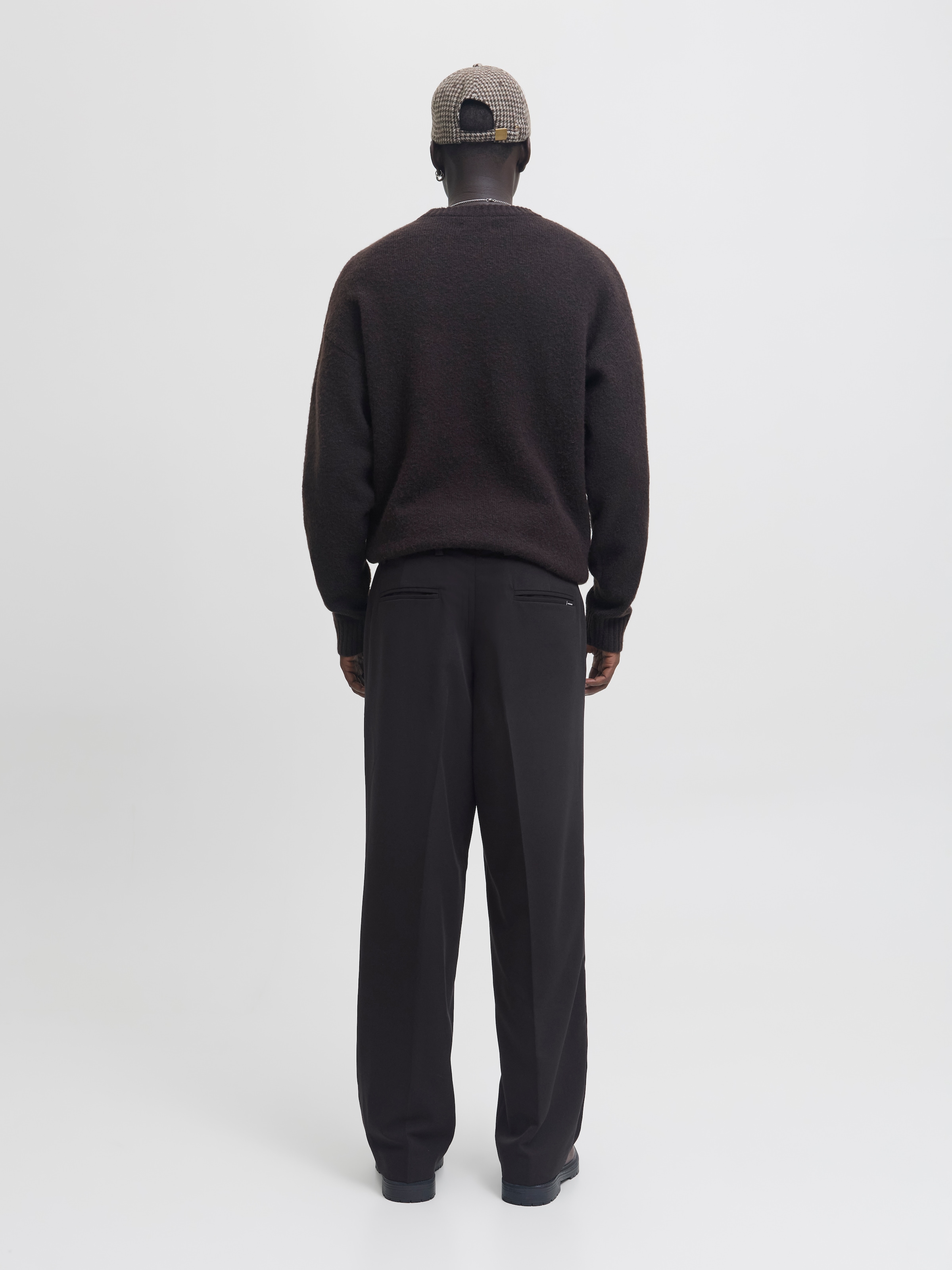 Jack & Jones Anzughose »JPSTBILL TOBY CHINO NOOS«  Materialmix, weit geschnitten, niedrige Taille