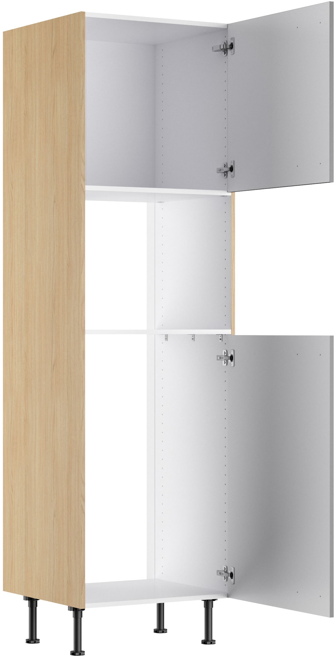 KOCHSTATION Mikrowellenumbauschrank »KS-Lucy« Breite 60 cm, mit 2 Türen, Soft-Close, höhenverstellbare Füsse