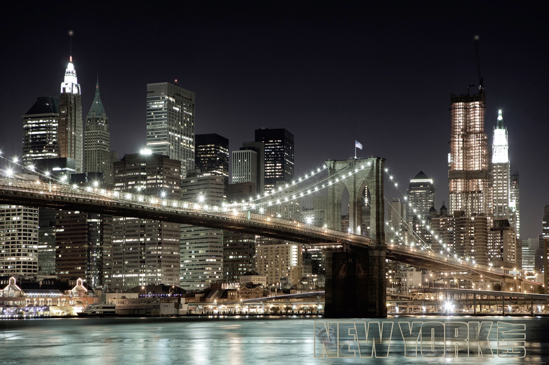 Image of Papermoon Fototapete »Manhatten Bridge«, matt, BlueBack, 7 Bahnen, 350 x 260 cm bei Ackermann Versand Schweiz