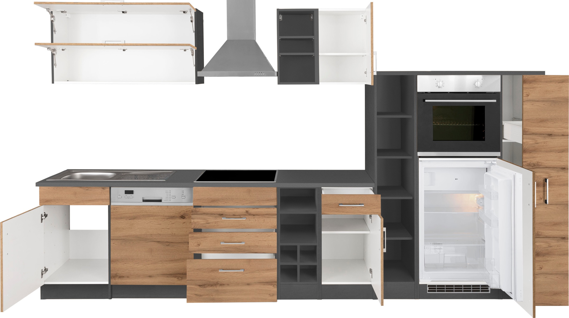 KOCHSTATION Kitchenette »KS-Colmar« sans appareils électriques, largeur 360 cm
