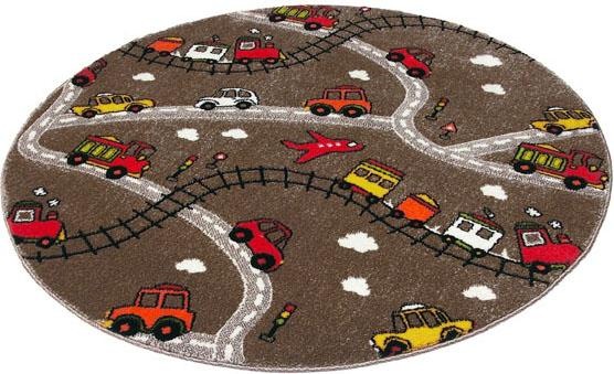 Image of Festival Kinderteppich »Momo Strasse«, rund, 13 mm Höhe, Kurzflor, Strassen-Spiel-Teppich, Kinderzimmer bei Ackermann Versand Schweiz