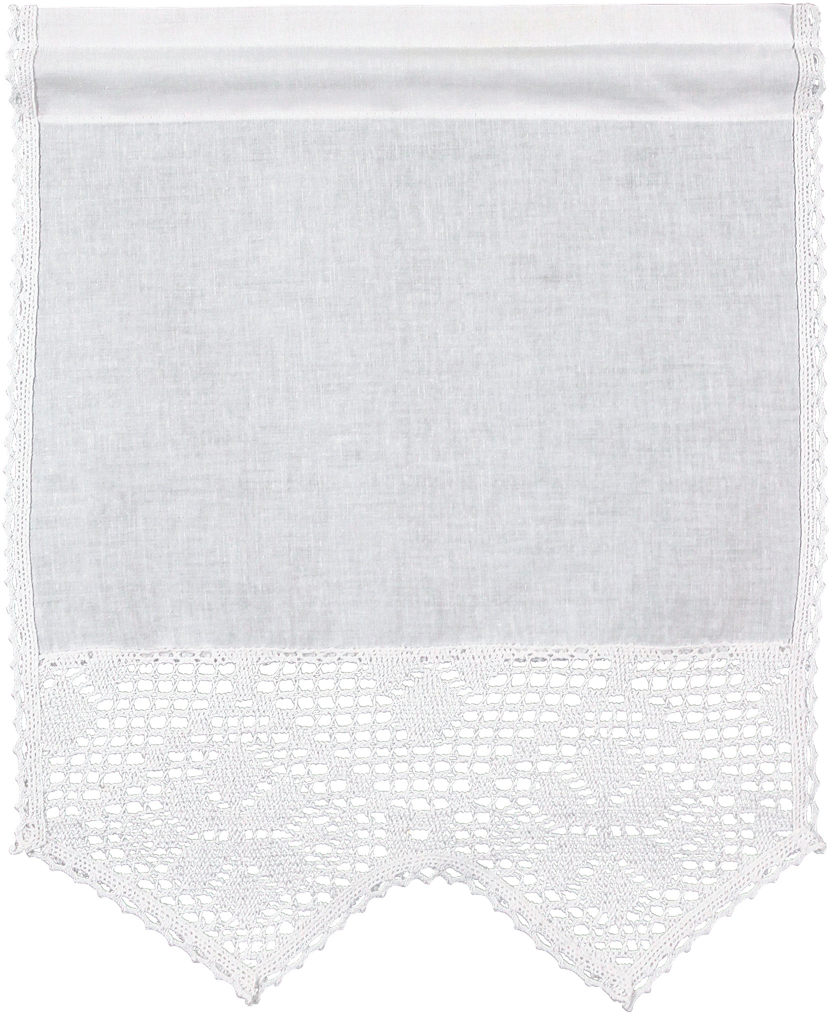 Image of HOSSNER - ART OF HOME DECO Scheibengardine "Bärental" Stangendurchzug 1 Stk. tlg. maschinell gefertigte Häkelspitze