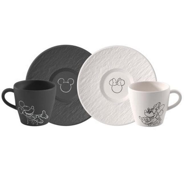 Image of Villeroy & Boch Kindergeschirr-Set "Manufacture Rock – Mickey Mouse 4-teilig" Elegantes Kaffeetassen-Set mit Disney-Motiven