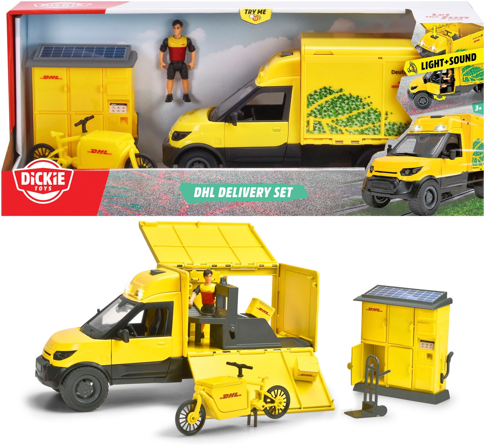 Image of Dickie Toys Spielzeug-Auto "DHL Delivery Set"