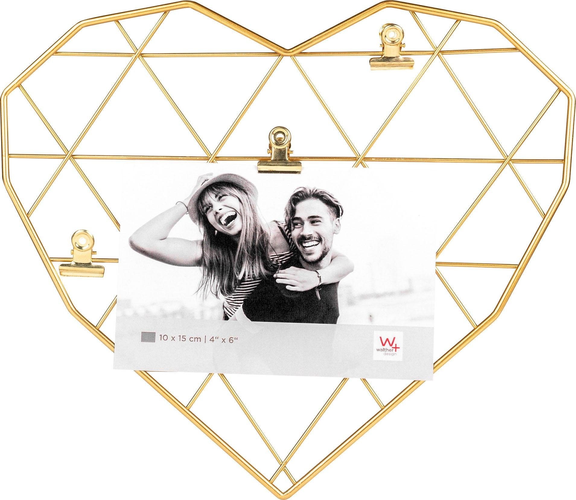 Walther Wanddekoobjekt »Wired Heart«, Fotohalter, Wandgitter, aus Metall, Herz-Form kaufen