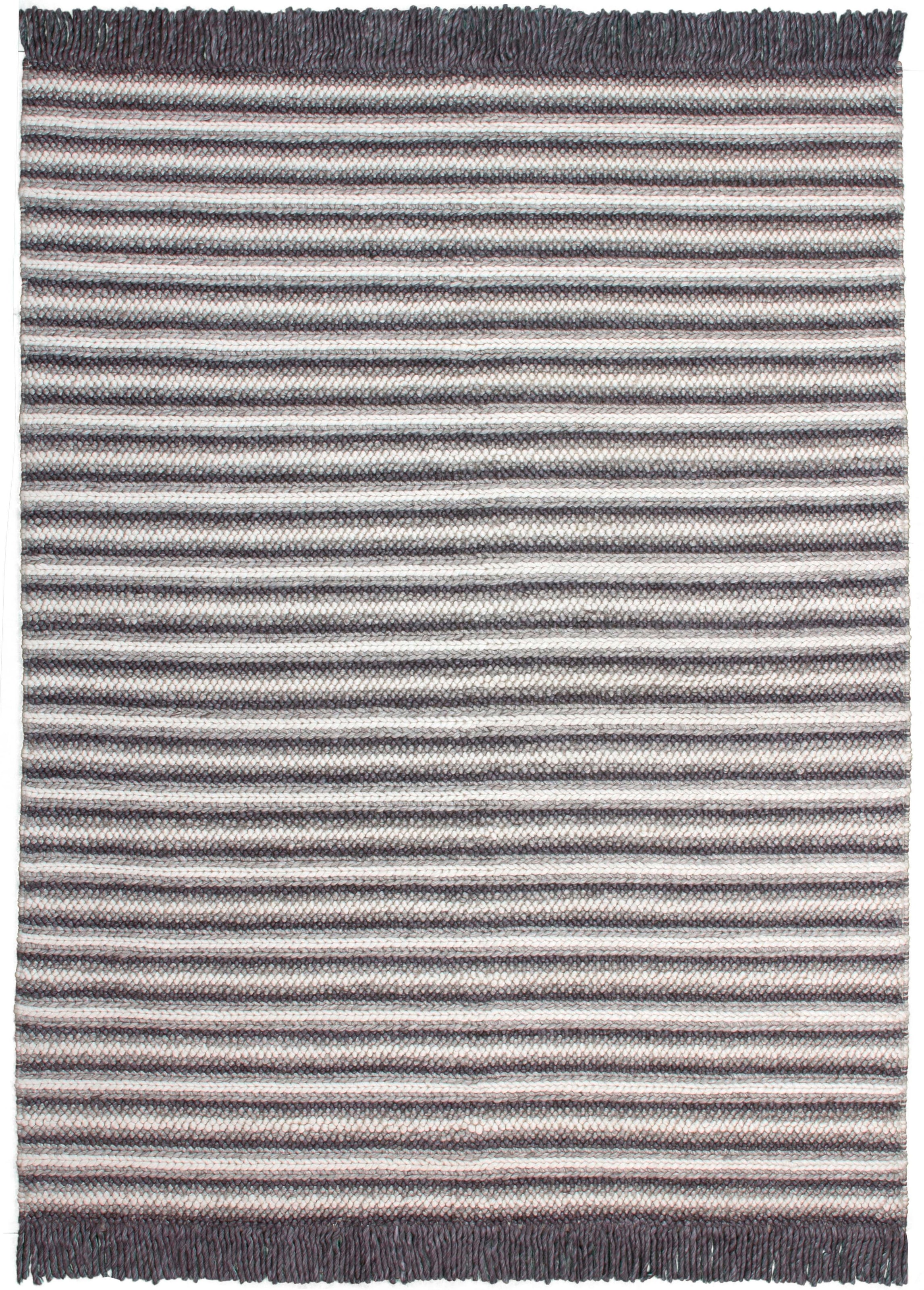 calo-deluxe Teppich »Bature 400«, rechteckig, 10 mm Höhe, Wolle und Viskose mit Fransen, Wohnzimmer