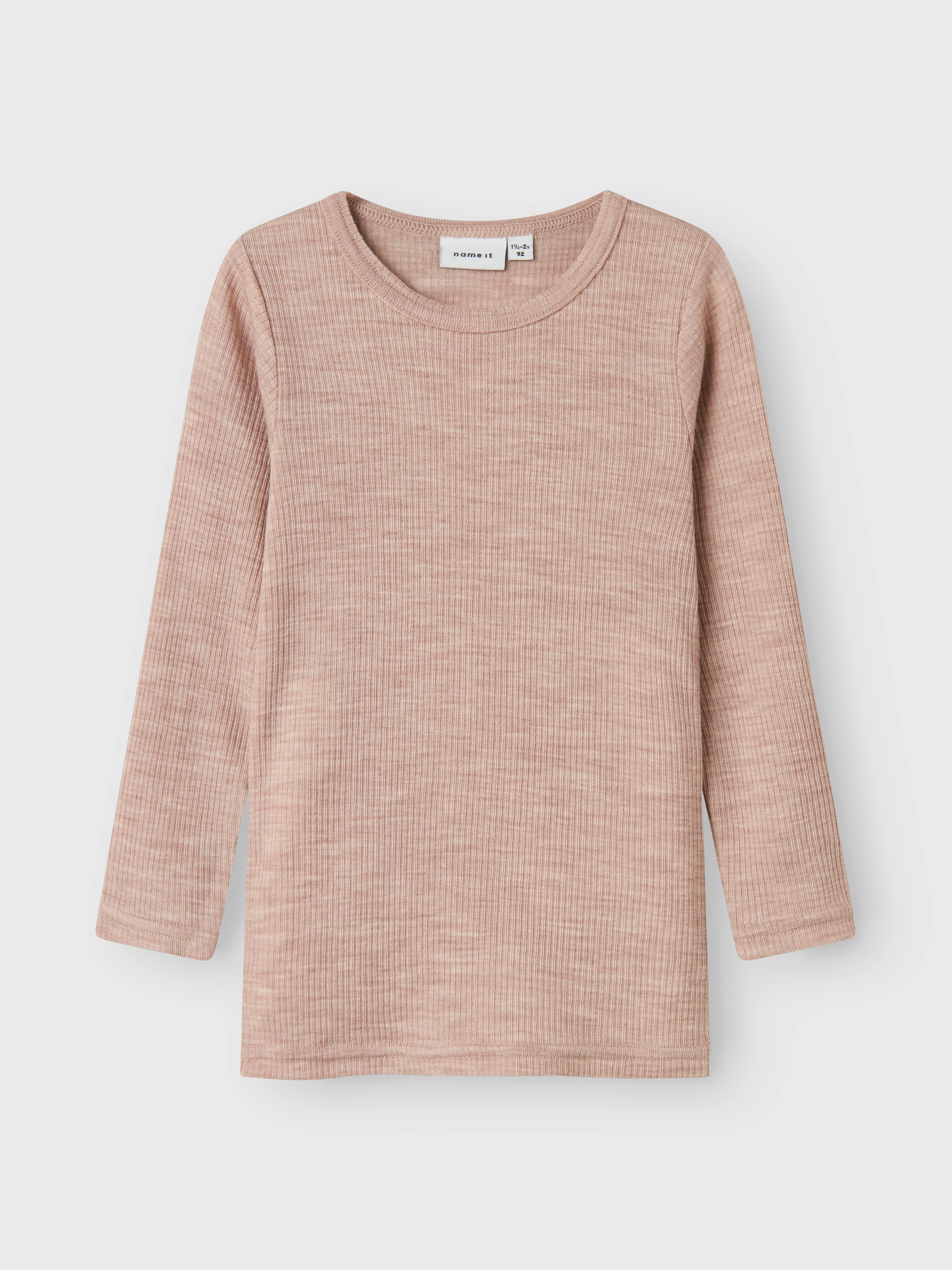 Name It Langarmshirt »NMNWAX WOOL RIB LS TOP NOOS«, aus reiner Merinowolle