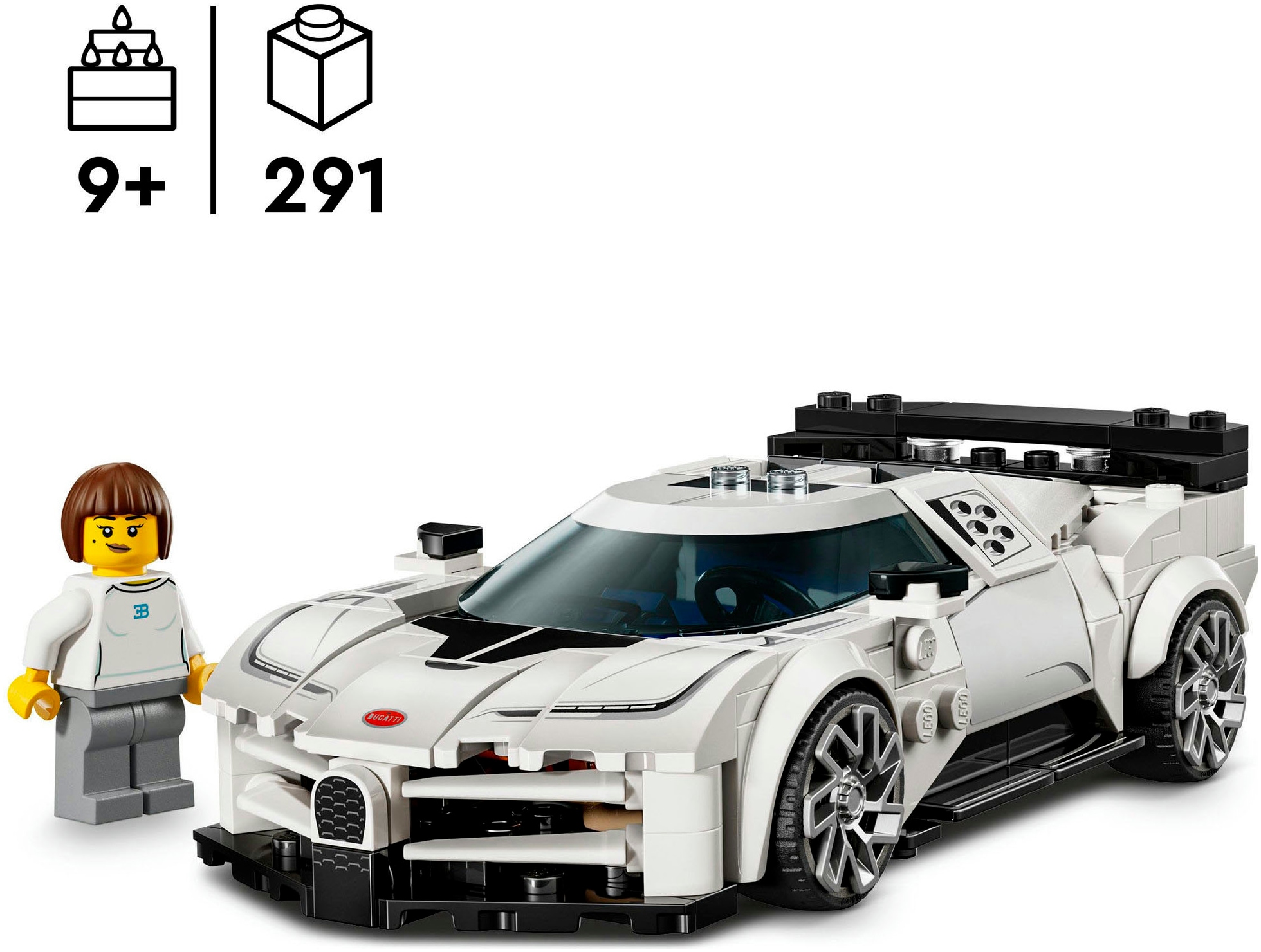 LEGO® Pions de construction »Bugatti Centodieci Hypersportwagen (77240), LEGO Speed Champions« Made in Europe