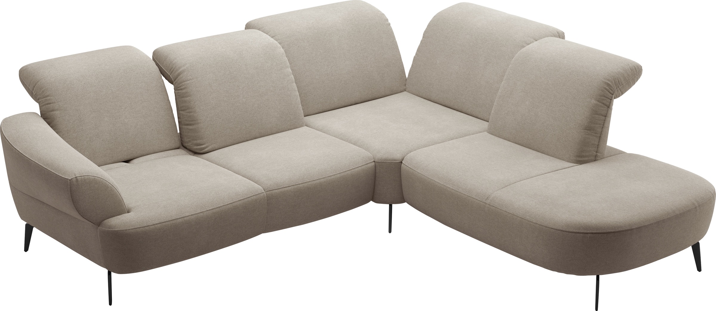 sit&more Ecksofa »Dance, L-Form, inkl. Sitztiefenverstellung«, inkl. Click&Seat, optional mit Kopfteilverstellung