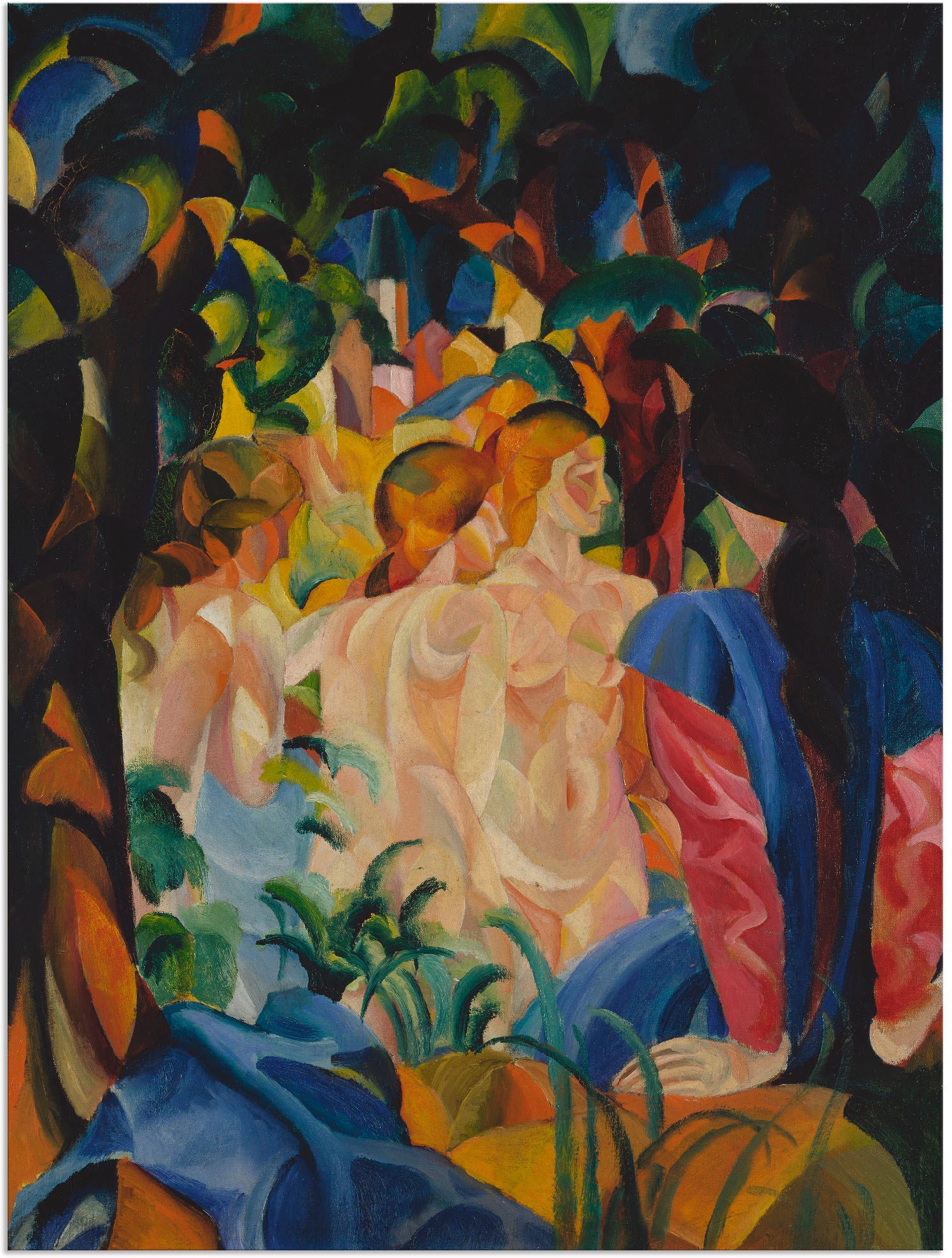 Image of Artland Wandbild »Badende Mädchen. 1913.«, Frau, (1 St.), in vielen Grössen & Produktarten - Alubild / Outdoorbild für den Aussenbereich, Leinwandbild, Poster, Wandaufkleber / Wandtattoo auch für Badezimmer geeignet bei Ackermann Versand Schweiz