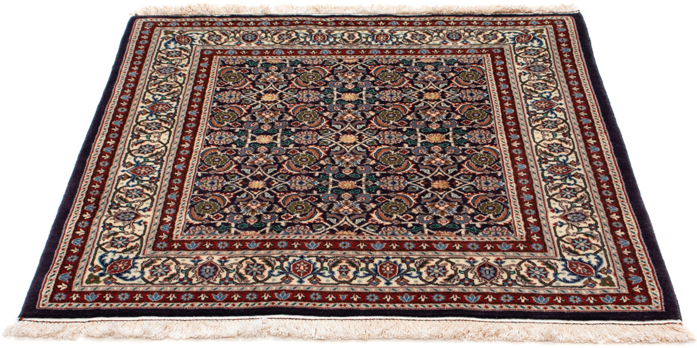 Image of morgenland Orientteppich »Perser - Classic quadratisch - 104 x 101 cm - dunkelblau«, quadratisch, 10 mm Höhe, Wohnzimmer, Handgeknüpft, Einzelstück mit Zertifikat bei Ackermann Versand Schweiz