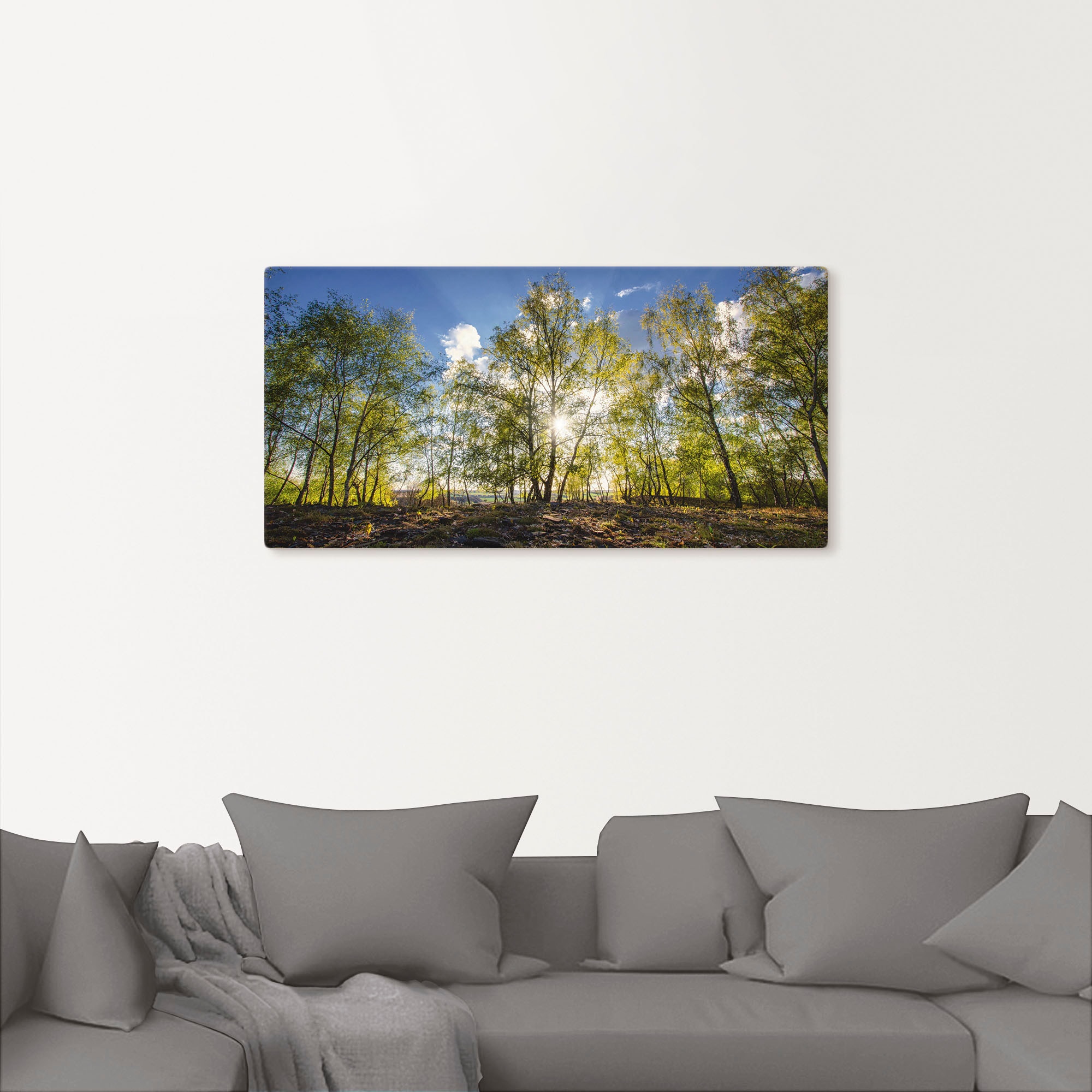 Artland Leinwandbild »Frühlingssonne« Wald 1 Stk. tlg. auf Holzrahmen gespannt