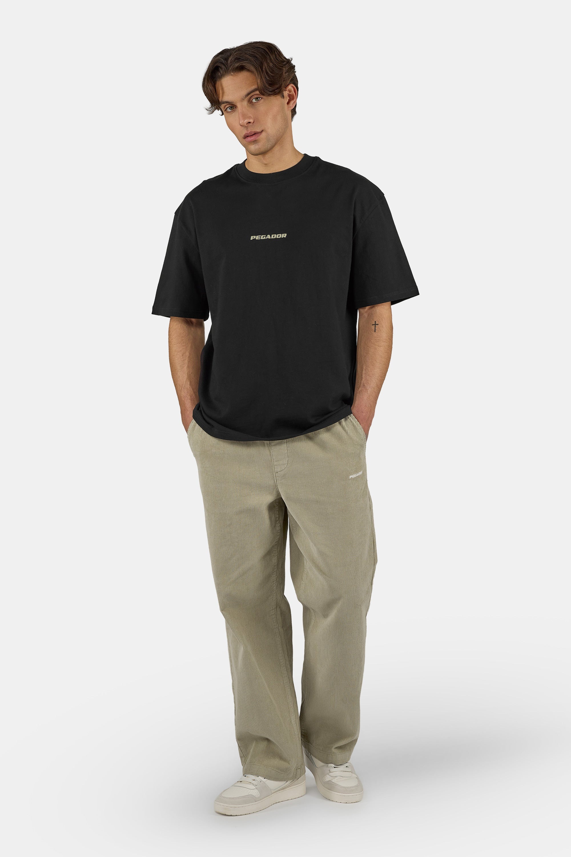 PEGADOR Shirt à col rond »COLNE LOGO OVERSIZED TEE« Coton, oversize