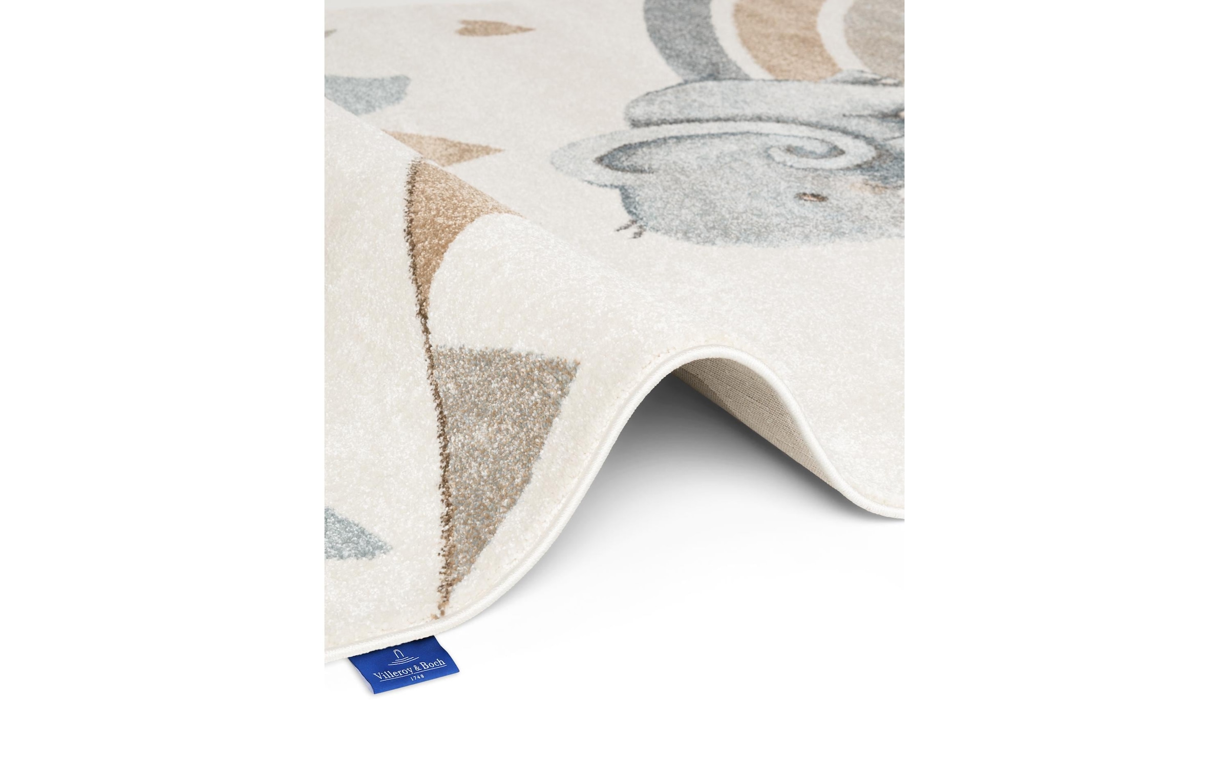Villeroy & Boch Tapis pour enfants »Walk like an Elephant Rainbow Party Teppich« Rectangulaire 9 mm Höhe Spielteppich weich, Kinderzimmer, Boho Kids Spielunterlage, Tieremotiv