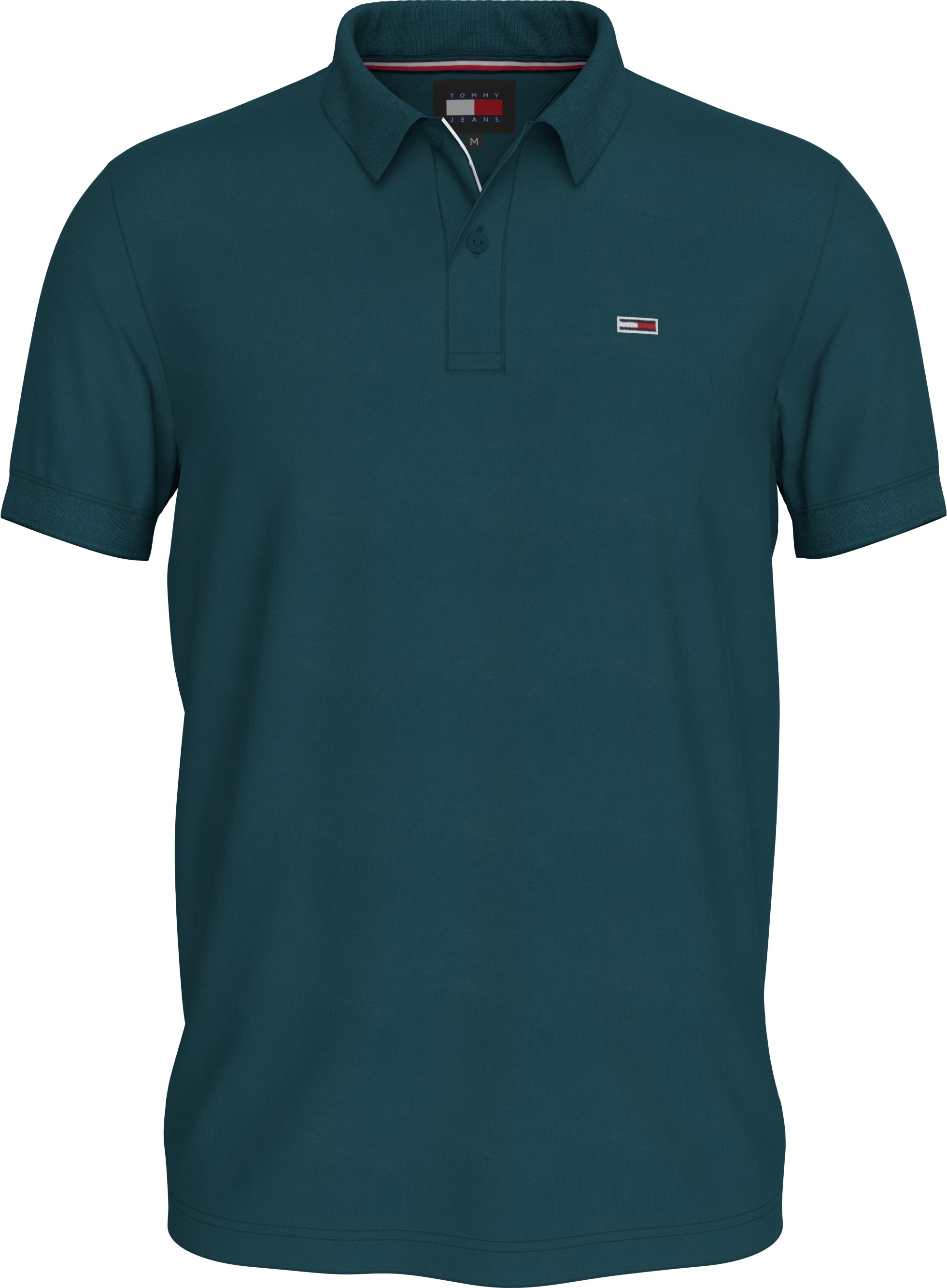 Tommy Jeans Plus Poloshirt »TJM SLIM PLACKET POLO EXT«, Grosse Grössen mit Logostickerei