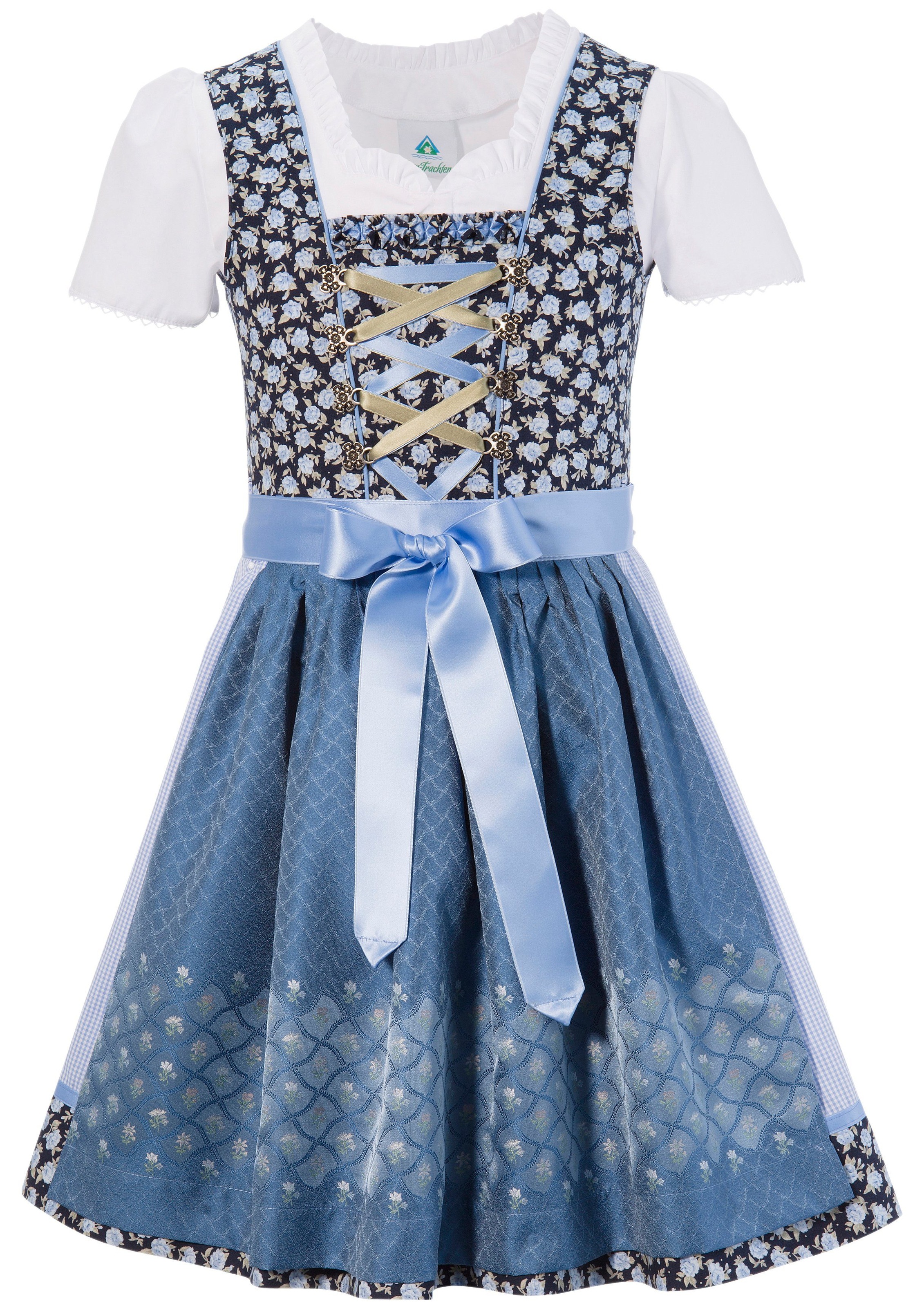 Dirndl Kinder mit Satinbandschnürung (3tlg.)