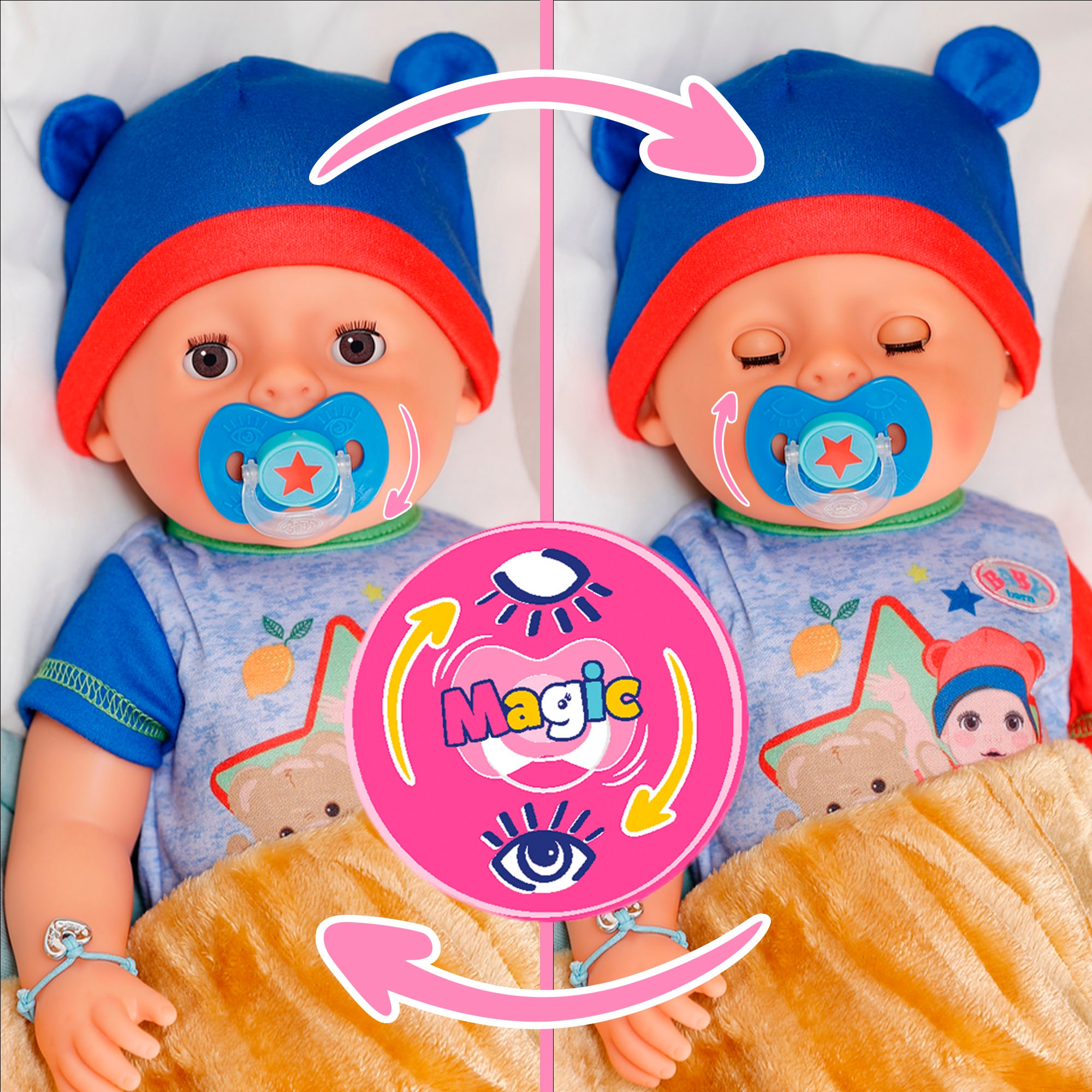 Baby Born Babypuppe »Jonas, 43 cm« mit 10 lebensechten Funktionen