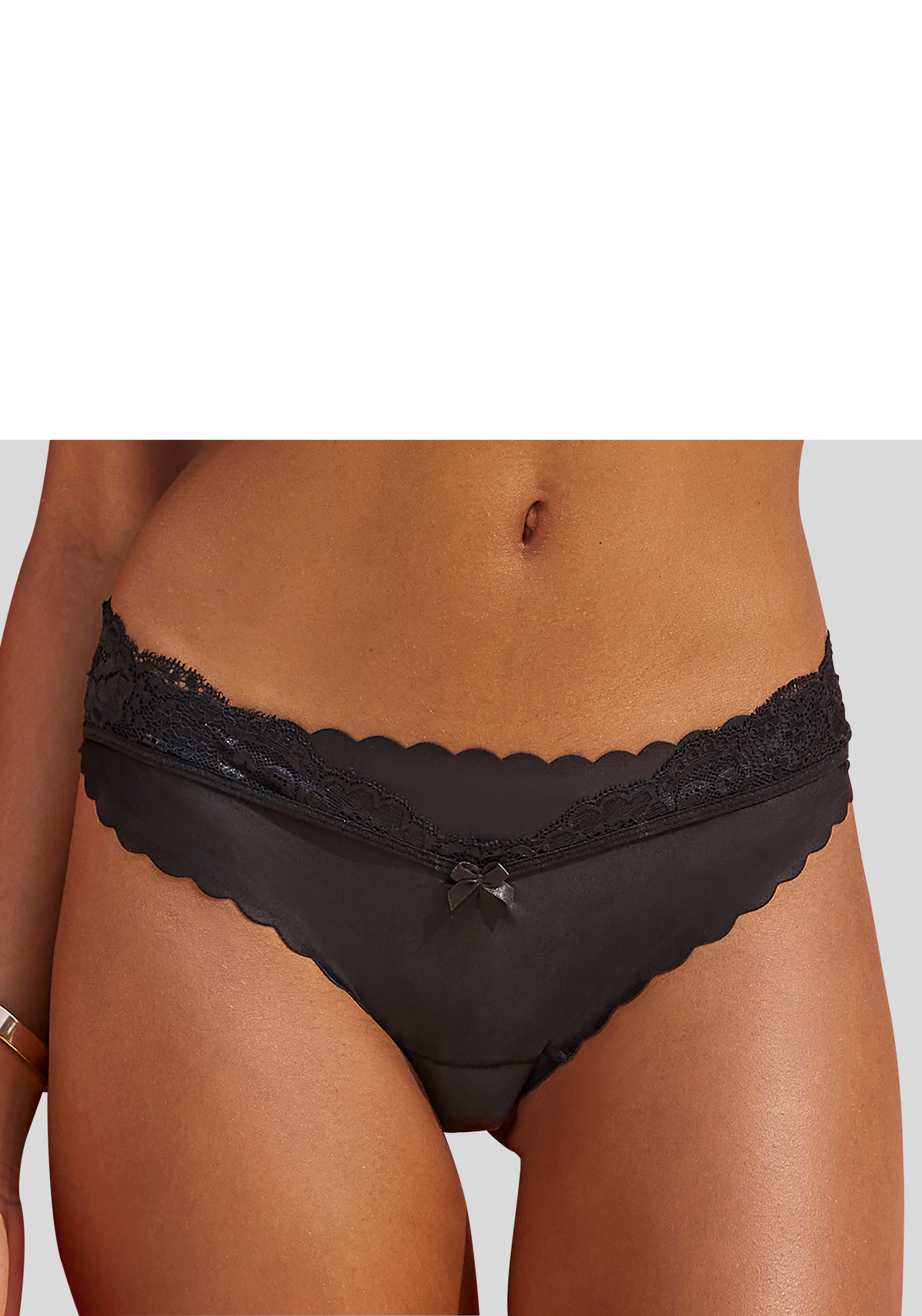 Image of LASCANA Bikinislip, Dessous mit extra flachen Kanten und feiner Spitze bei Ackermann Versand Schweiz