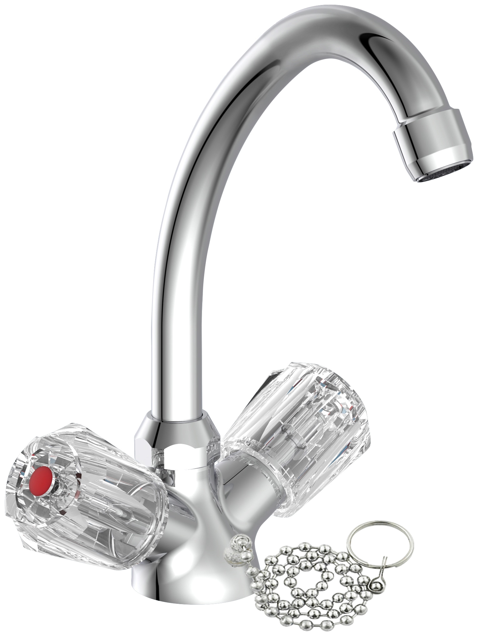 Image of Schütte Waschtischarmatur "Savino" Wasserhahn, Mischbatterie Waschbecken, Waschbecken Armaturen in Chrom
