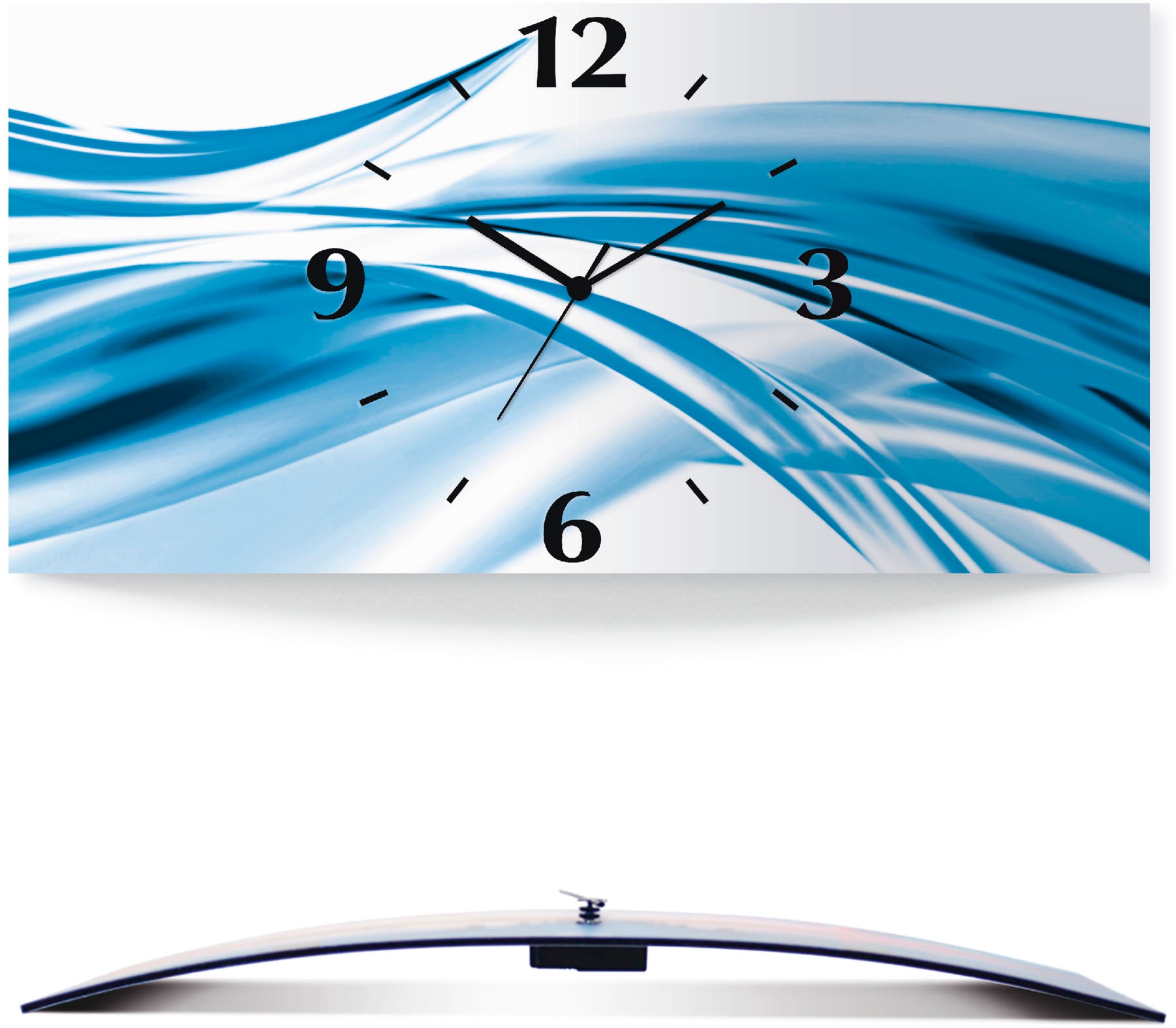 Artland Wanduhr »Schöne Welle - Abstrakt«, 3D Optik gebogen, mit Quarz- oder Funkuhrwerk, versch. Grössen