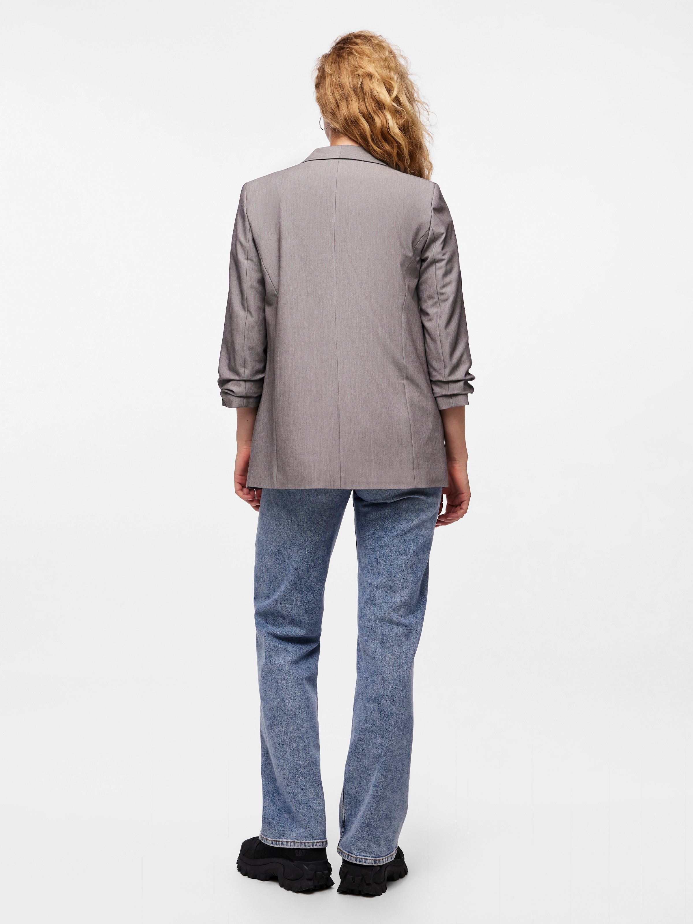 pieces Blazer chemisier »PCBOSELLA 3/4 BLAZER NOOS« Materialmix, regular fit