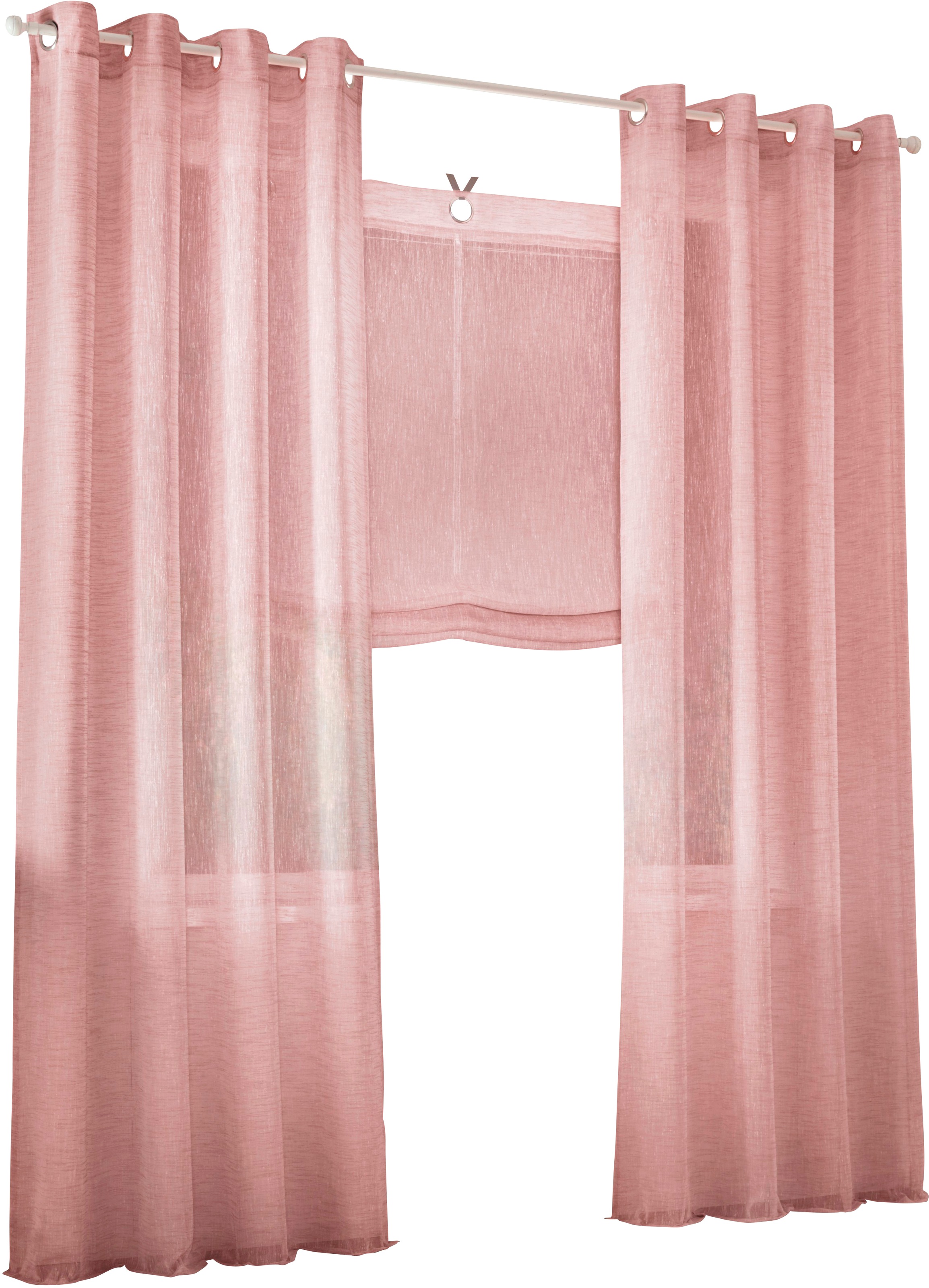 Image of GOODproduct Gardine »Lilja«, (1 St.), halbtransparent, nachhaltig, recyceltes Polyester, Leinen-Optik, monochrom, basic bei Ackermann Versand Schweiz