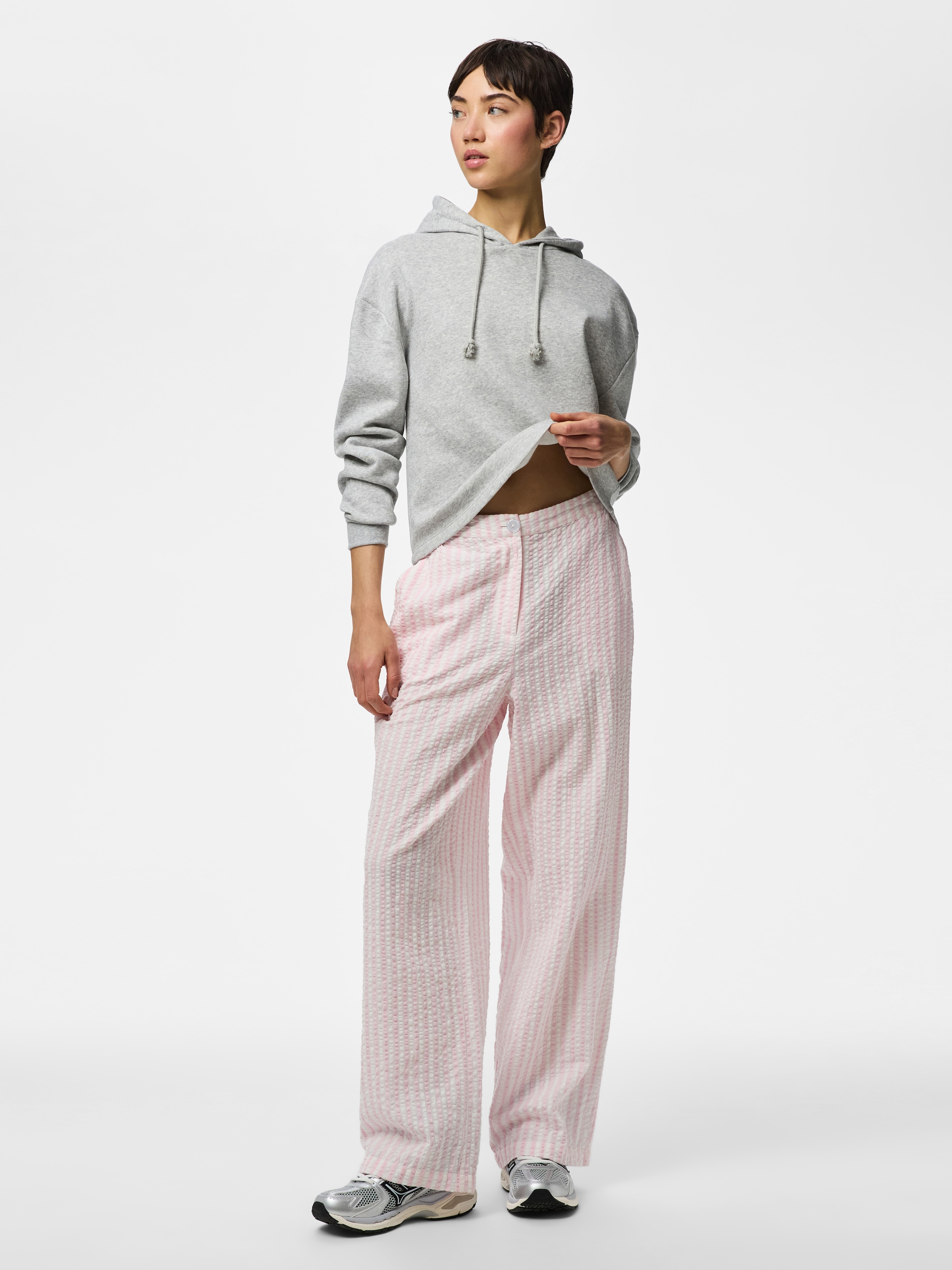 pieces Pantalon en tissu »PCSTINNA HW PANTS WVN NOOS BC«  avec jambes larges