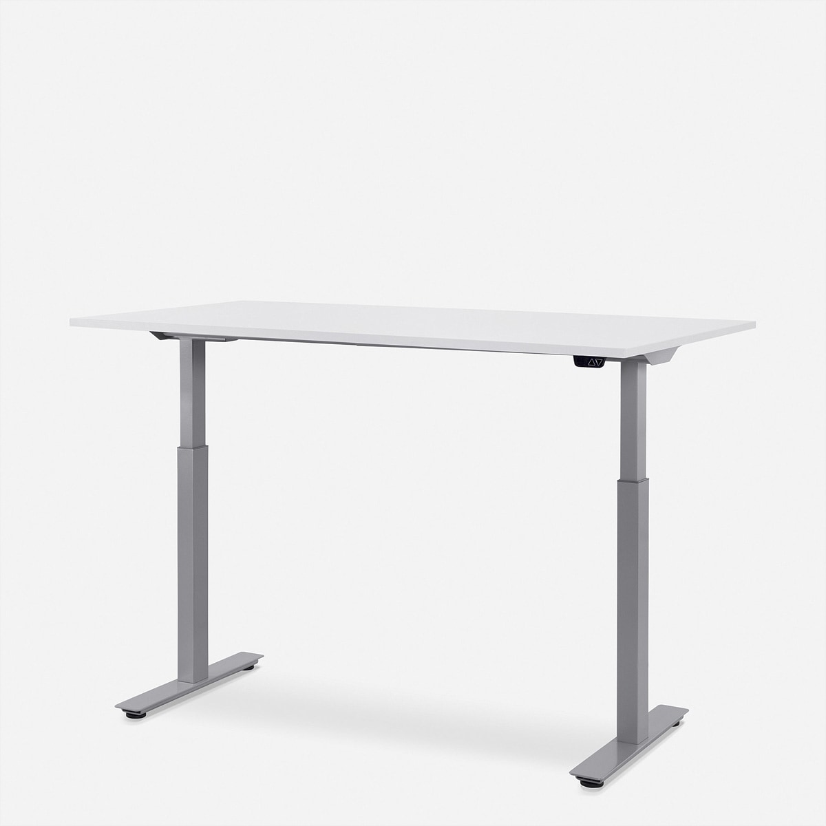 Schreibtische »WRK21 Schreibtisch Smart 120 x 80 cm, Höhenverstellbar, Weiss Uni / Grau«