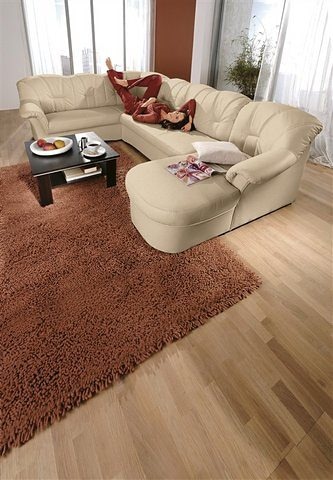 DOMO collection Wohnlandschaft »Papenburg, zeitlose Rückensteppung, elegante Formensprache, U-Form«, in grosser Farbvielfalt, wahlweise mit Bettfunktion