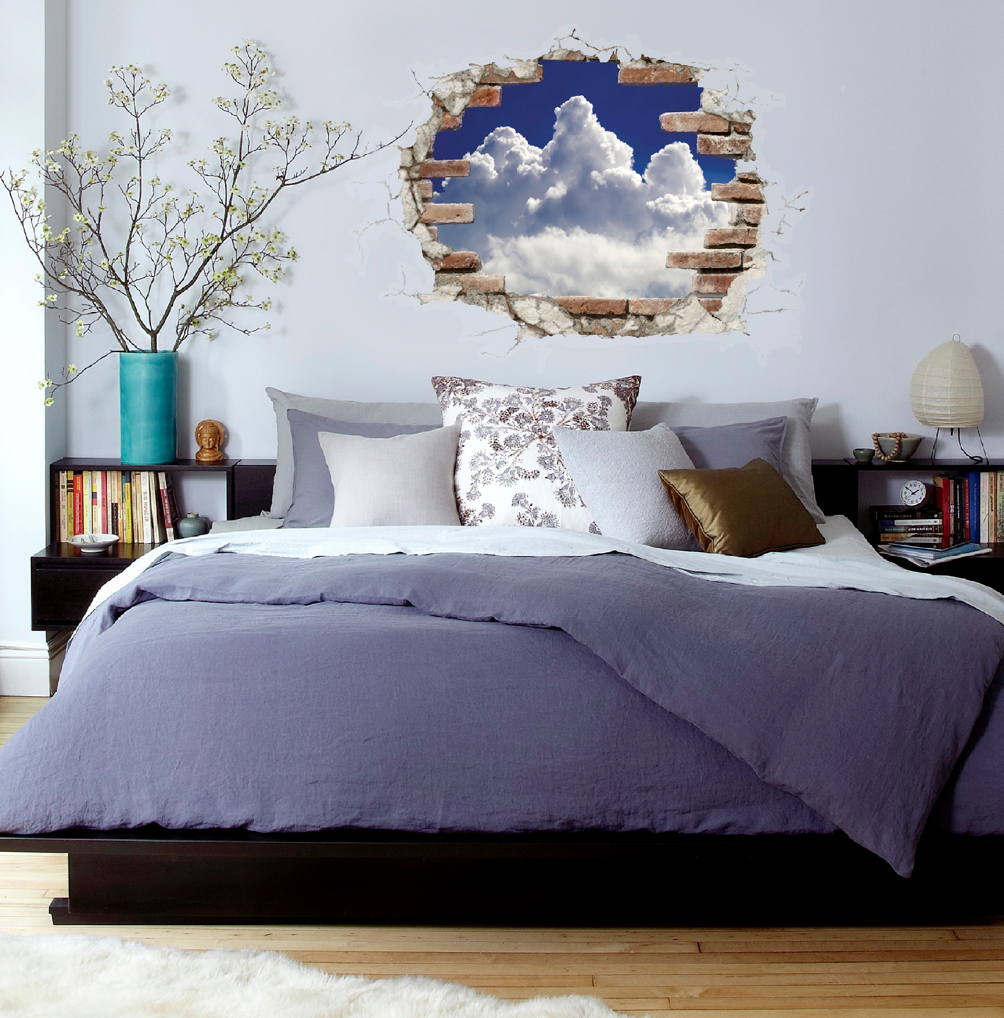 Komar Wandtattoo »Break Out Clouds - Grösse 100 x 70 cm« selbstklebend, Wandsticker