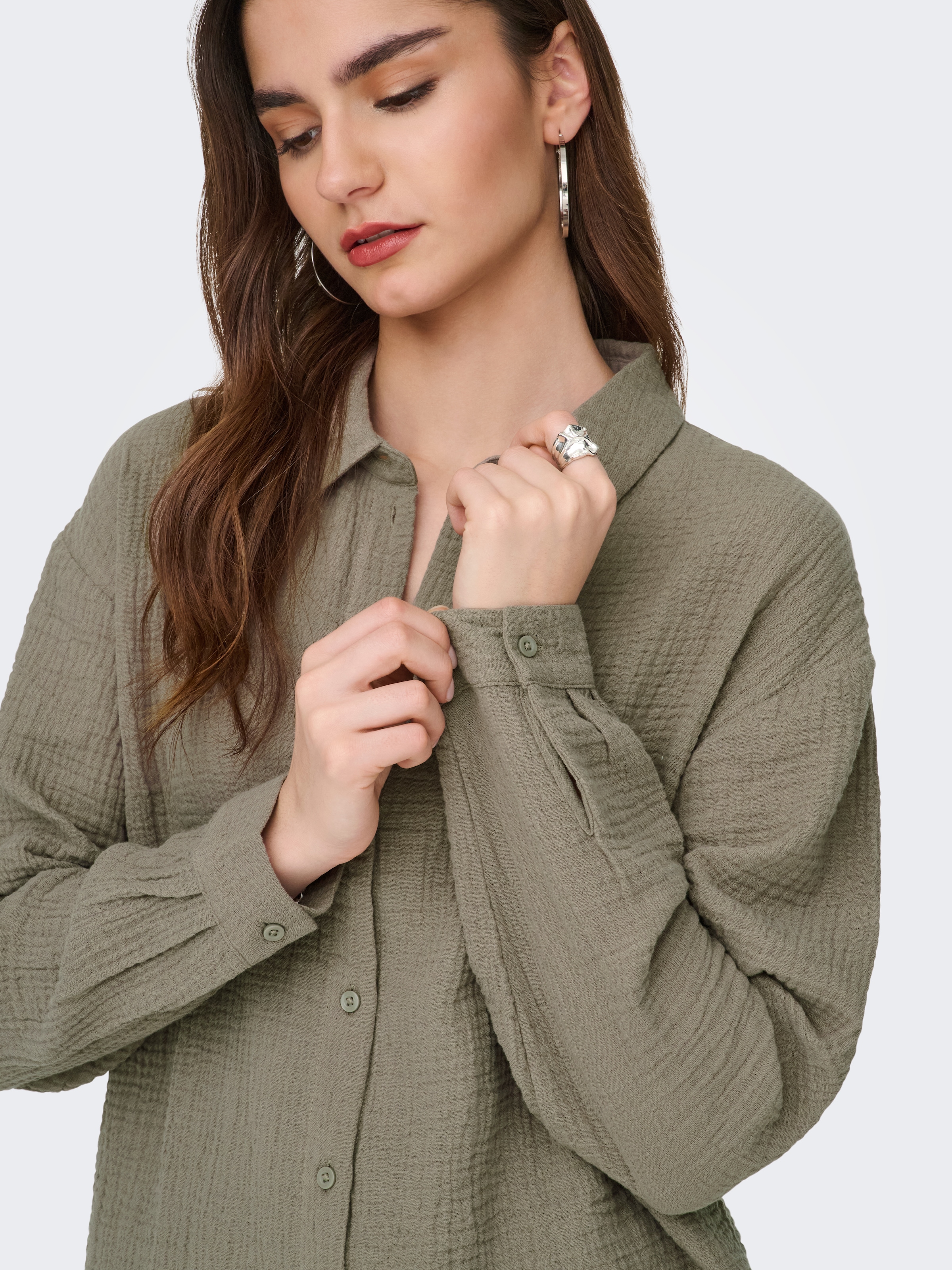 JDY Blouse chemise »JDYTHEIS LIFE L/S LOOSE SHIRT WVN NOOS« Baumwolle, regular fit