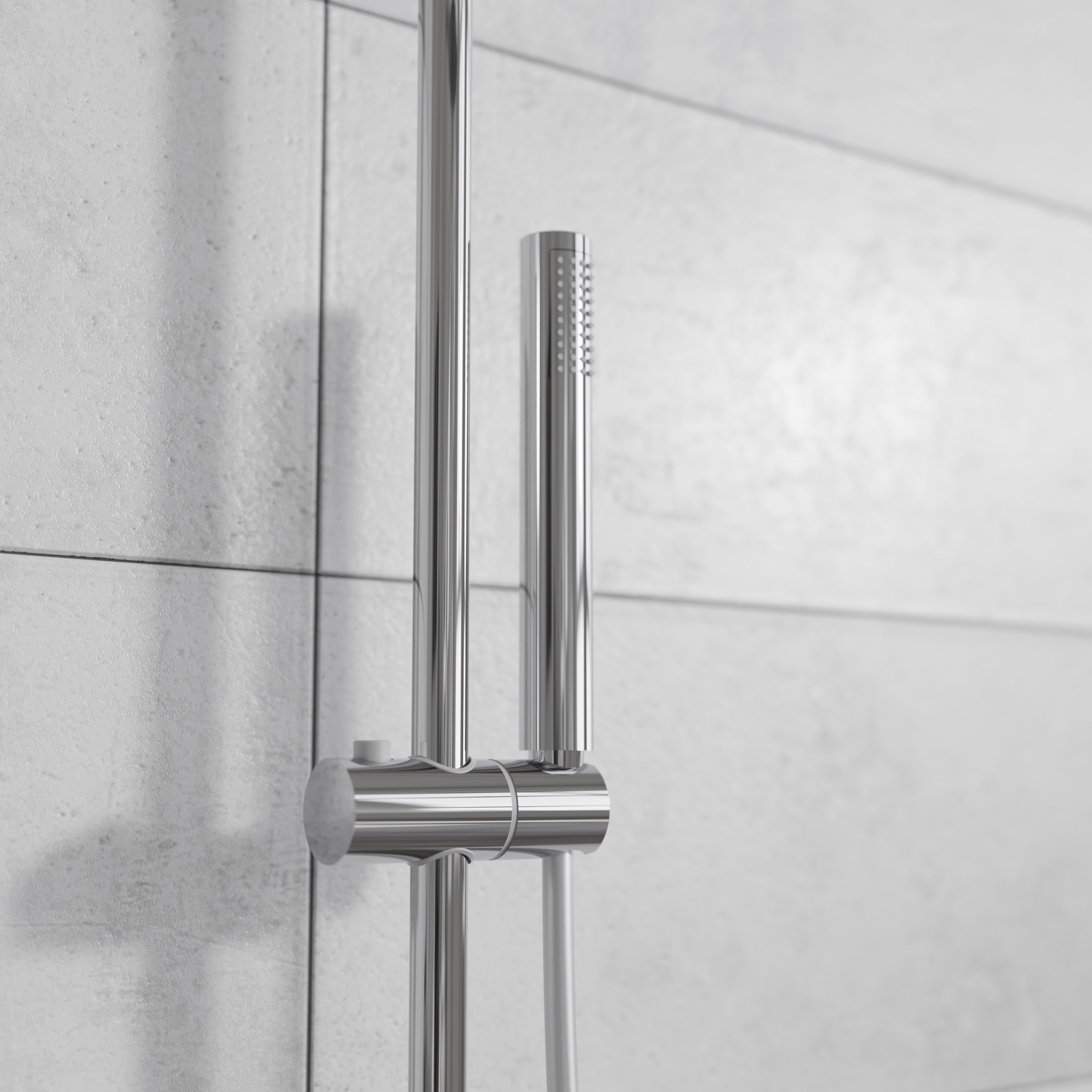 welltime Garniture de douche »Porto« Système de douche avec thermostat et sécurité à 38 °C, 