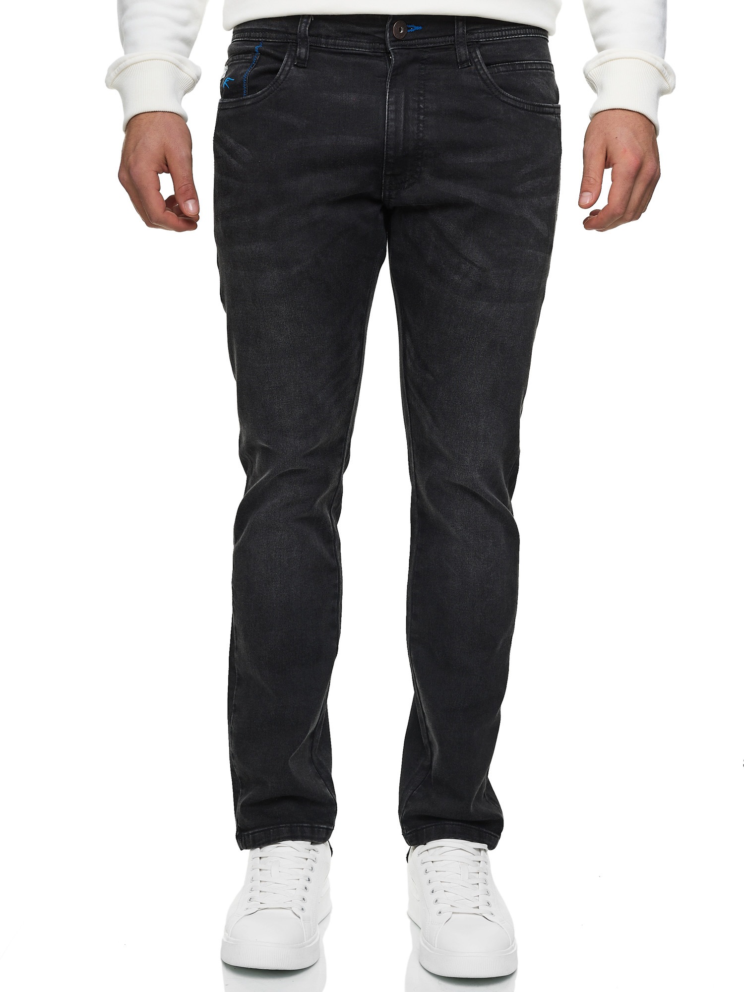 Image of Indicode Regular-fit-Jeans "INCoil" Baumwollmischung, regular fit