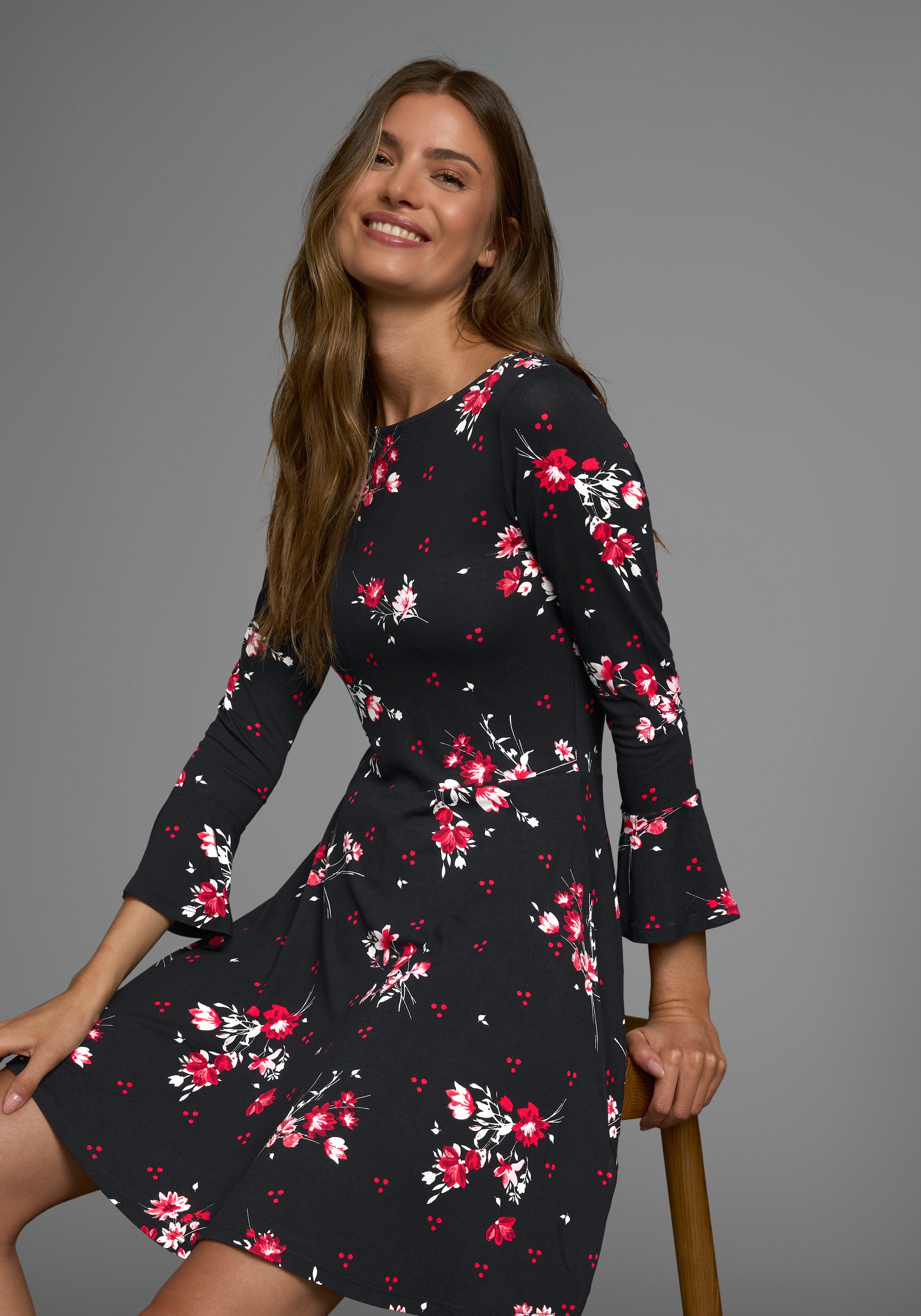 Image of Laura Scott Jerseykleid festliche Anlässe, langes Kleid, elegant, aus Viskosemischung