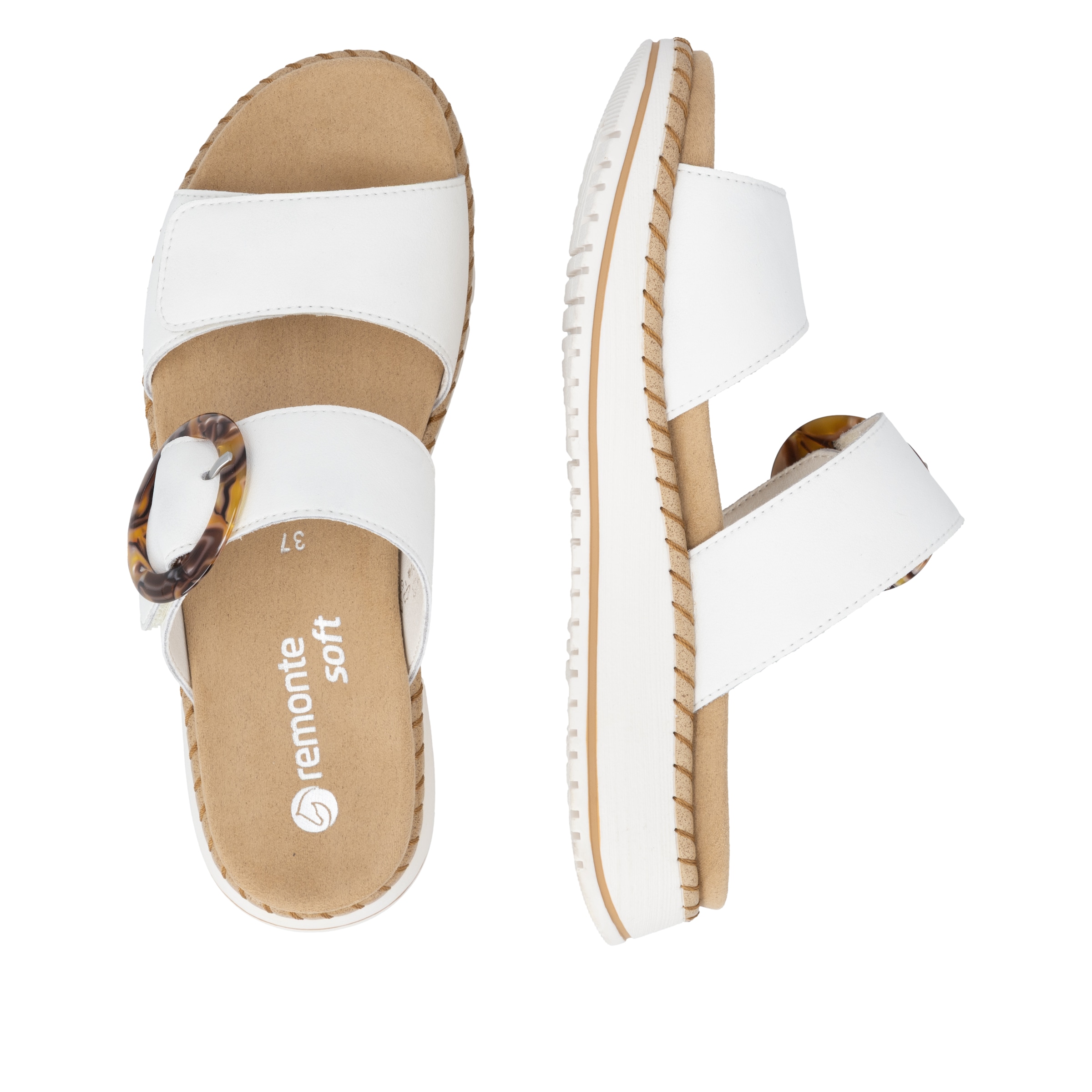 Remonte Pantolette  chaussure d'été, chausson avec fermetures scratch pratiques