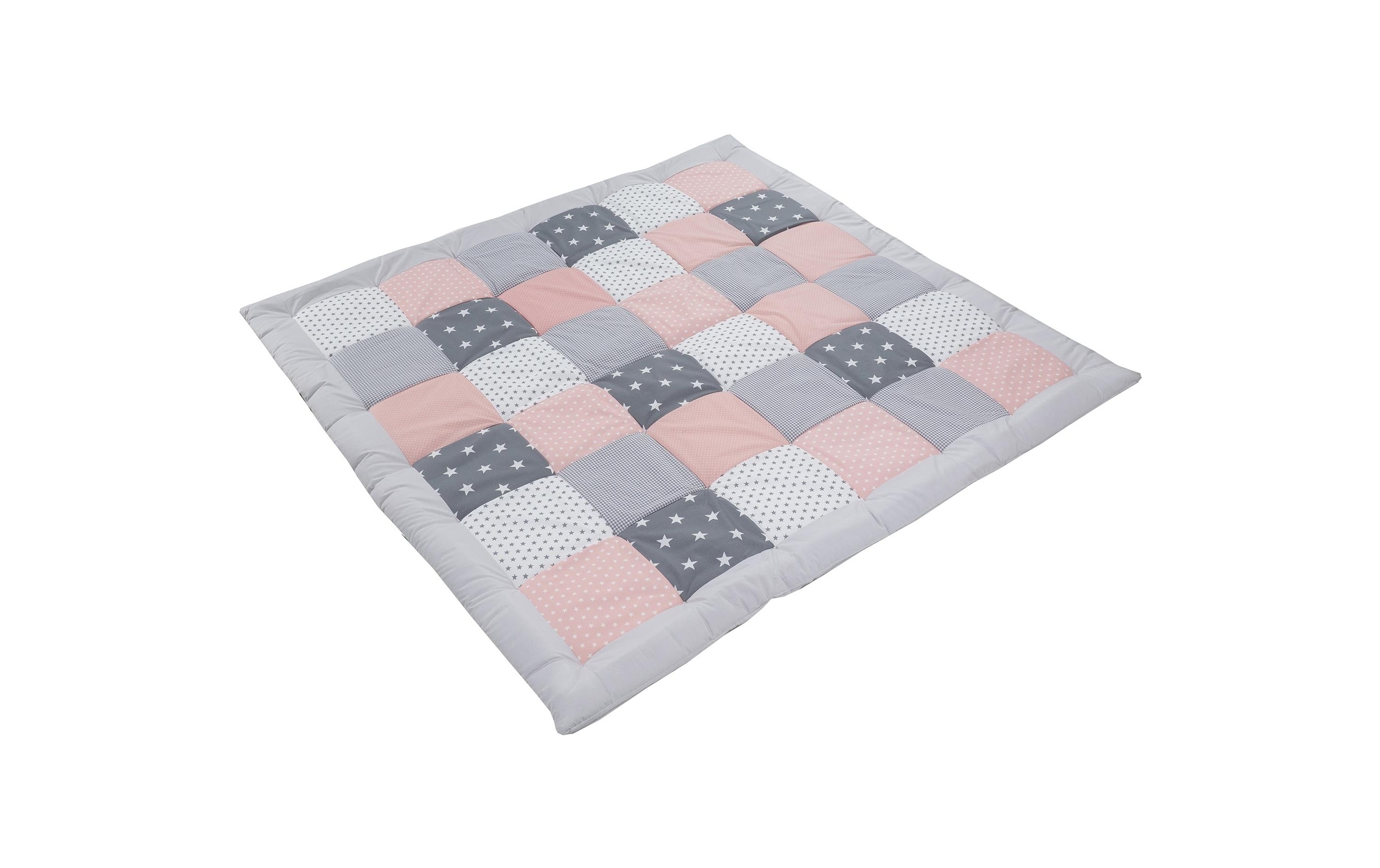 Krabbeldecke »Krabbeldecke Rosa Grau 140 x 140 cm«