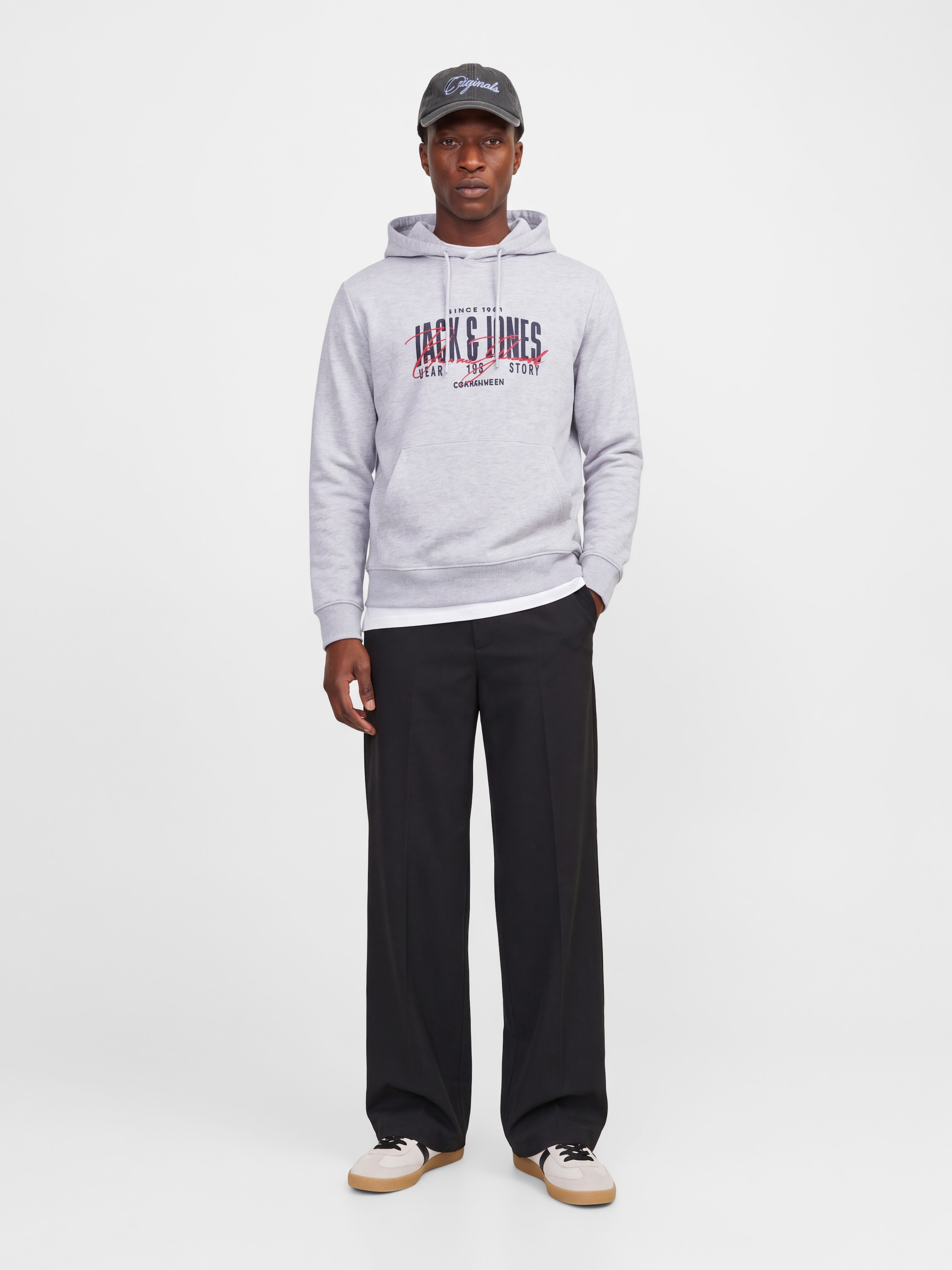 Jack & Jones Kapuzensweatshirt »JJAERO SWEAT HOOD«, Materialmix, regular fit
