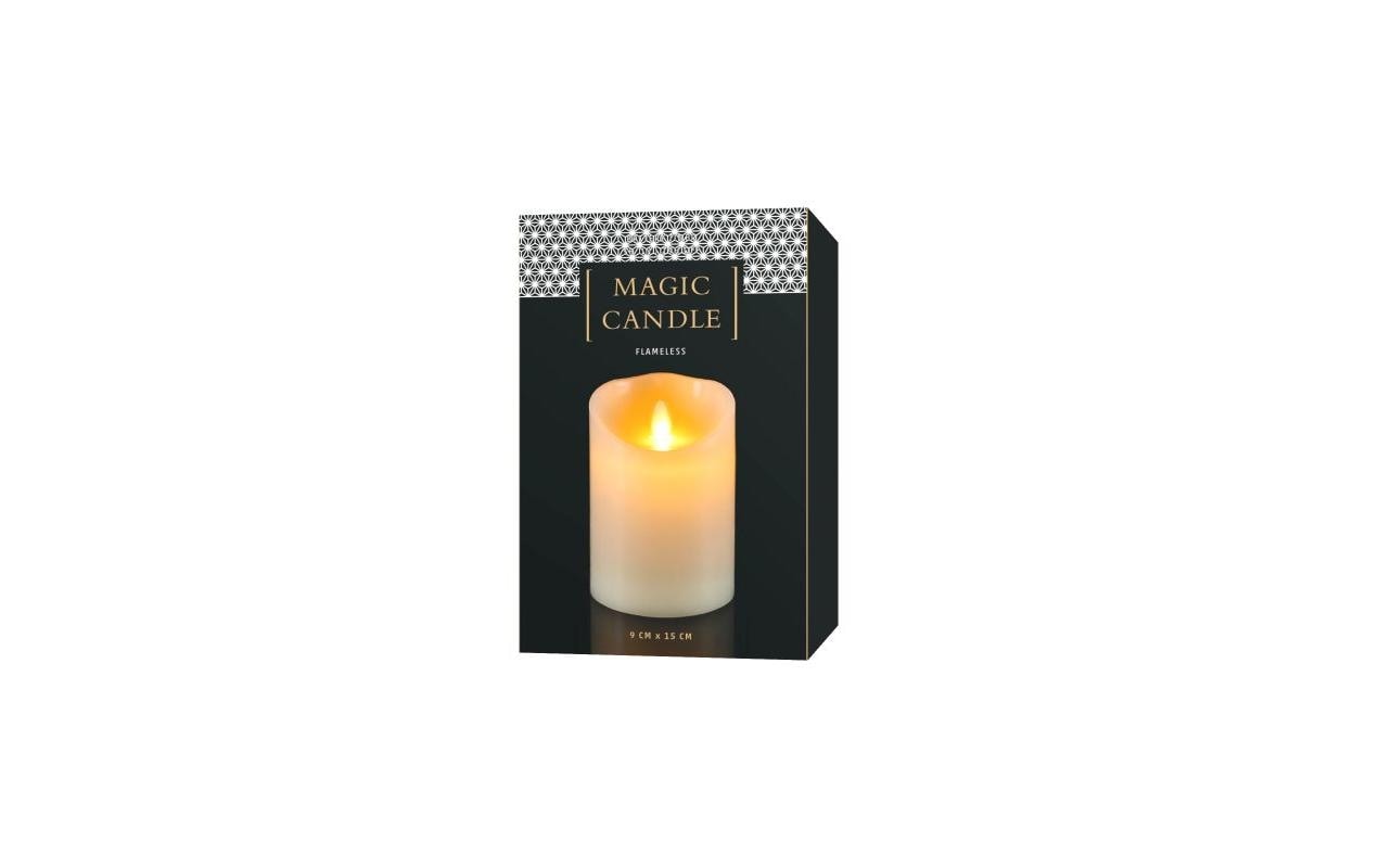 STT LED-Kerze »Magic Candle Ivory S Ø 9 x 15 cm Warmweiss«