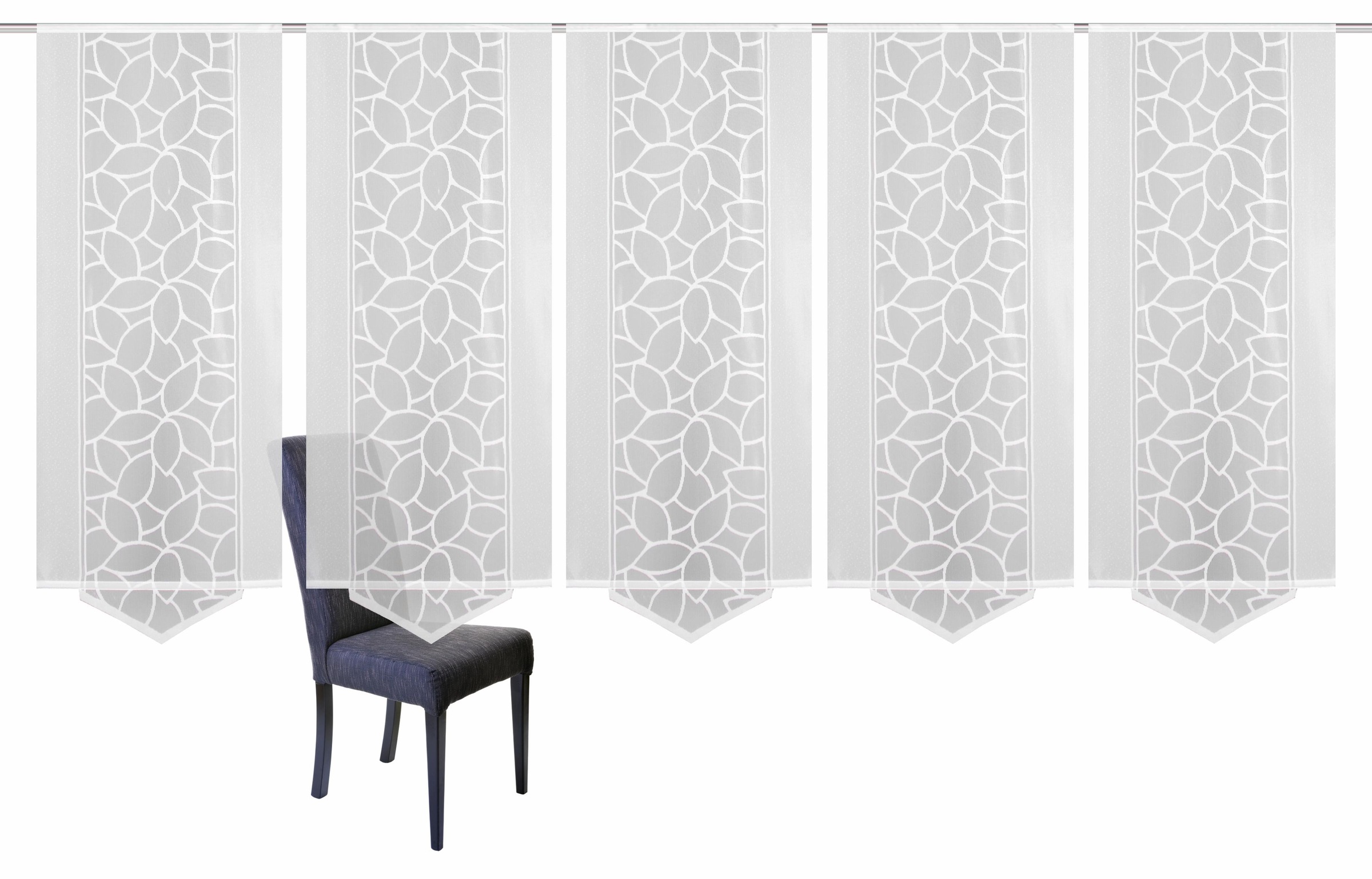 Image of HOME WOHNIDEEN Schiebegardine »JENNA«, (5 St.), Schiebevorhang Jacquard Set, inkl. Befestigungszubehör bei Ackermann Versand Schweiz