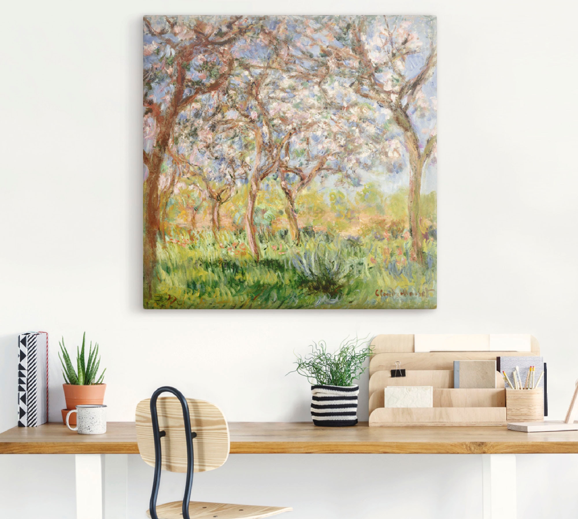 Artland Wandbild »Frühling in Giverny.«, Wiesen & Bäume, (1 St.), als Leinwandbild, Poster in verschied. Grössen