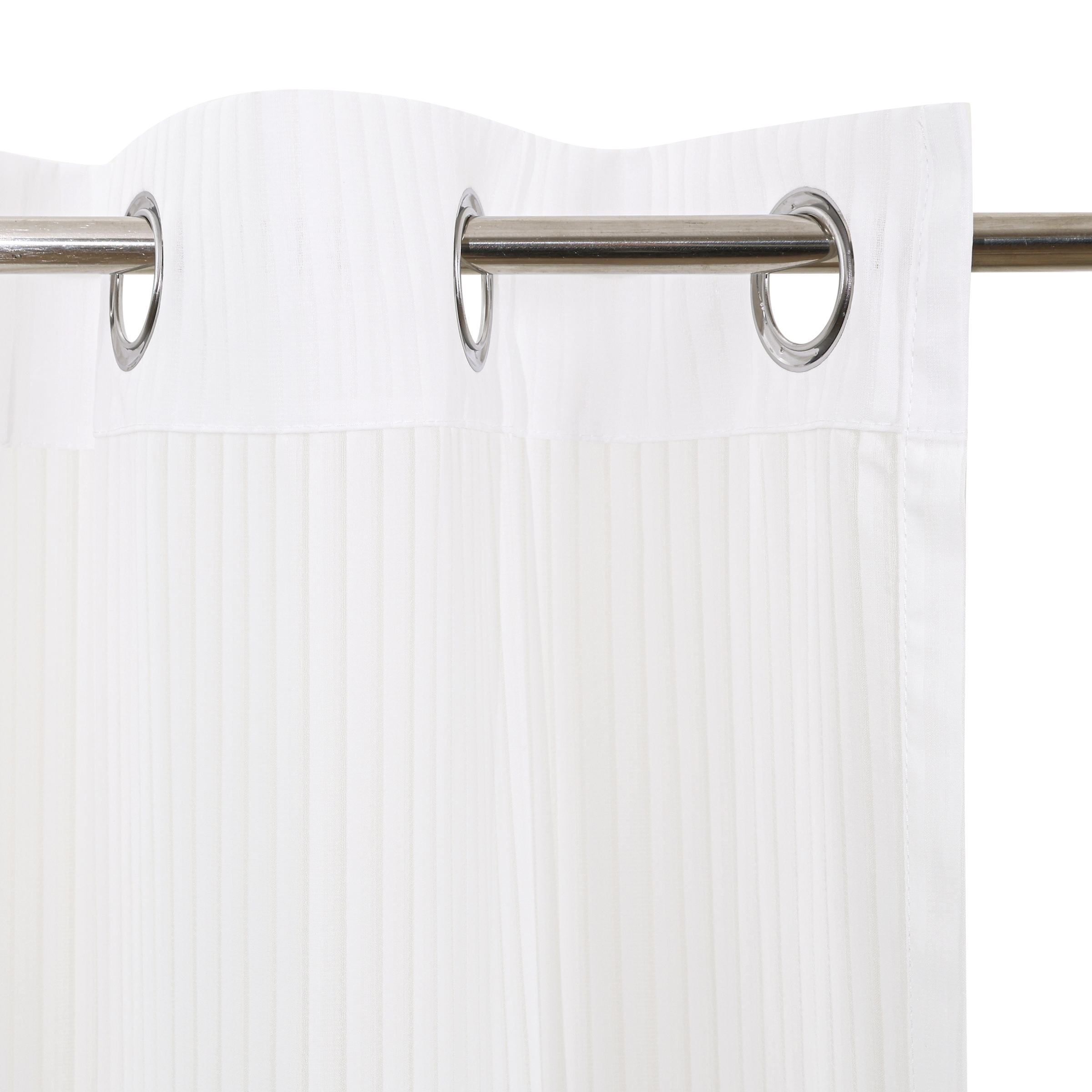 GOODproduct Gardine »Fritty« Ösen 2 Stk. tlg. Ösen,  transparent, Pflegeleicht, elegante Längststreifen