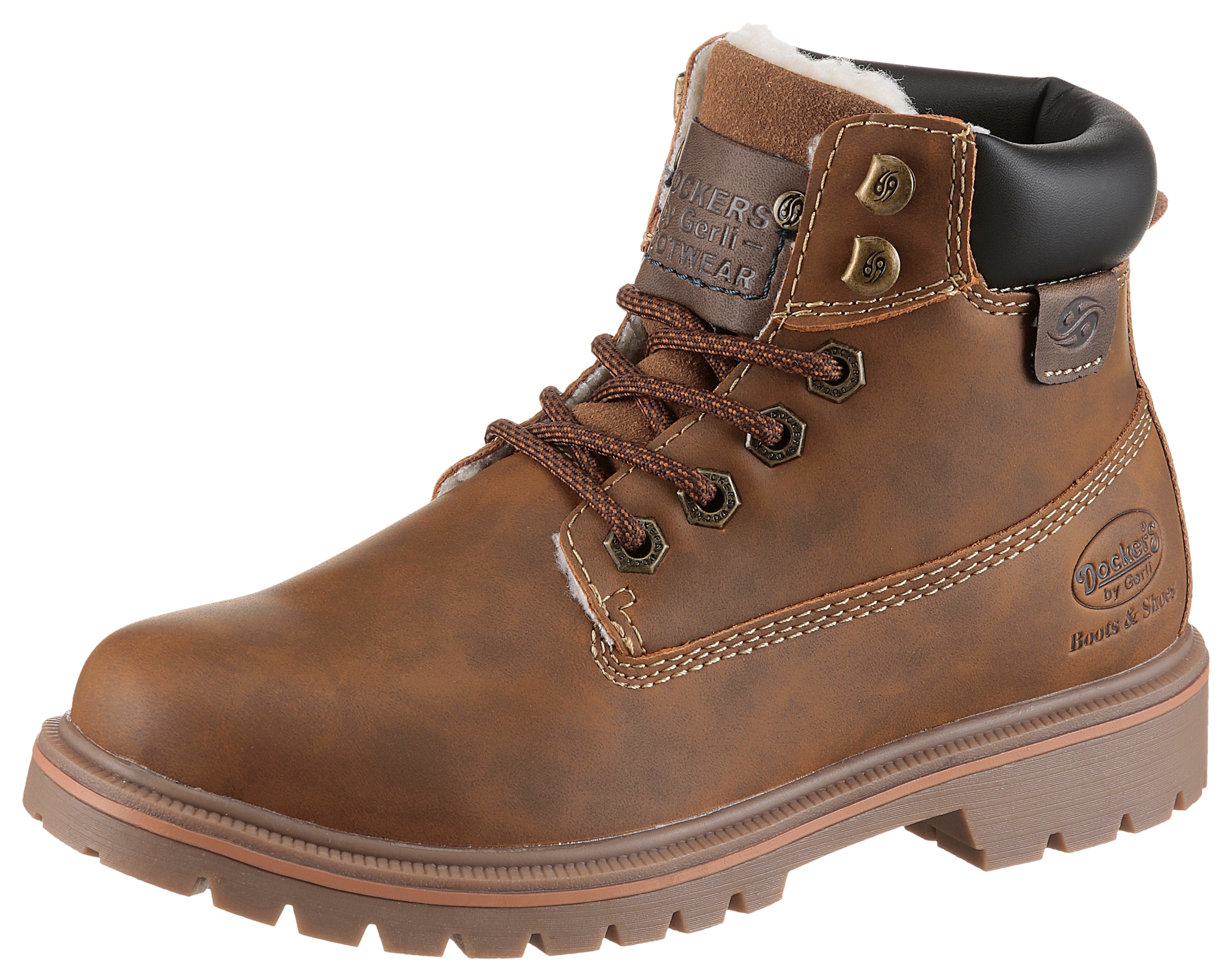 Image of Dockers by Gerli Schnürboots Worker Boots, Schnürboots mit Schaftrandpolsterung