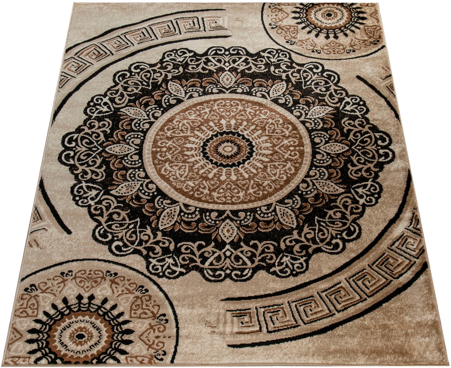 Paco Home Teppich »Sinai 077«, rechteckig, 13 mm Höhe, Kurzflor, Ornamente in dezenten Farbtöne