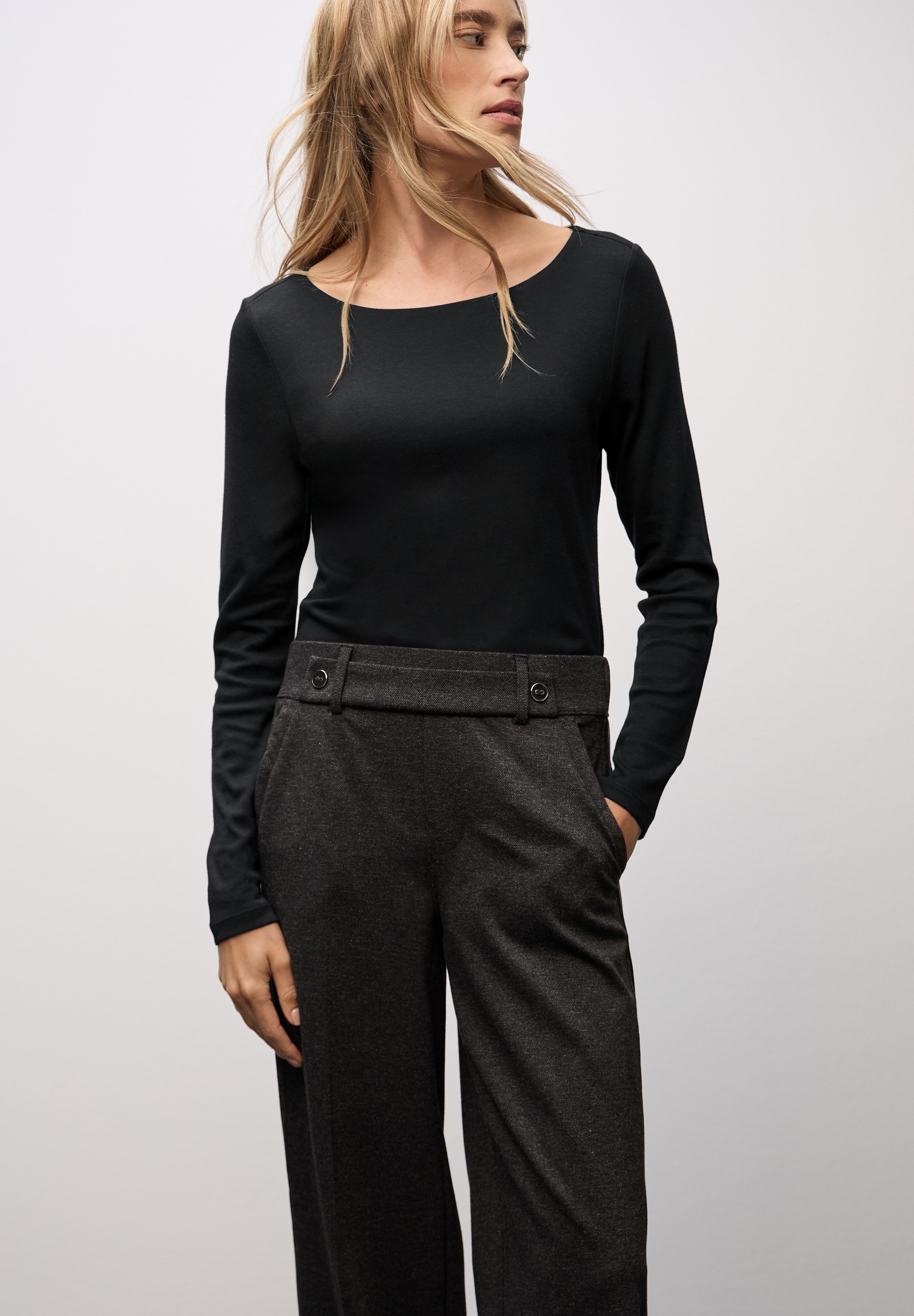 STREET ONE Langarmshirt »Style Lanea« mit U-Boot Ausschnitt