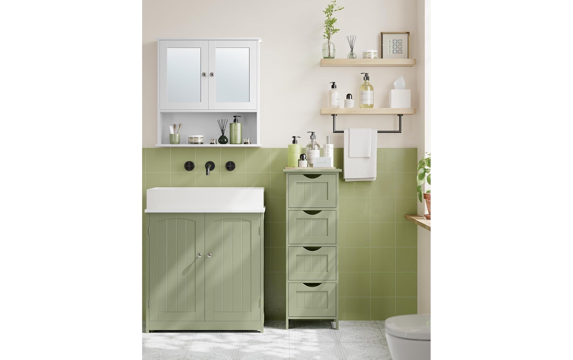 VASAGLE Commode »Landhausstil 30 x 82 cm«